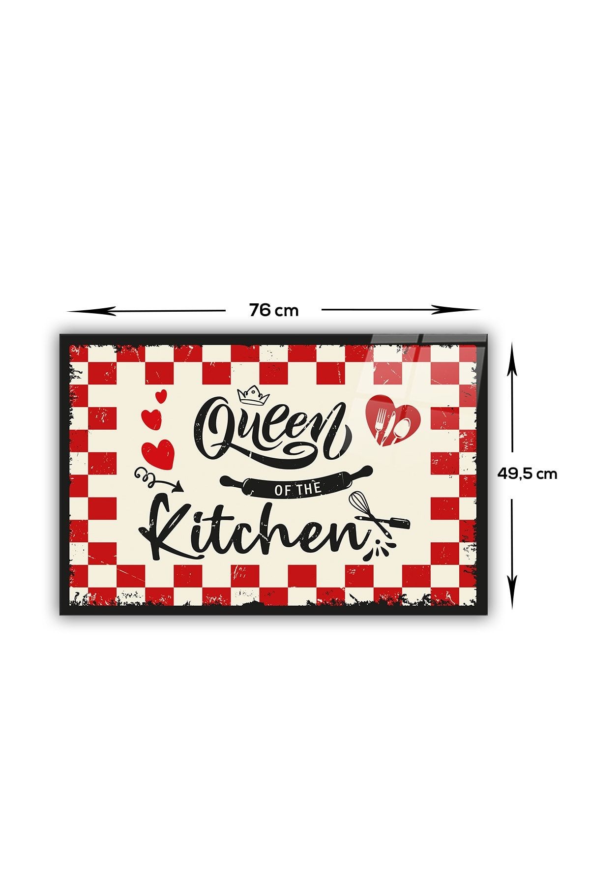 Cam Ocak Arkası Koruyucu | Kitchen Queen | 49,5cm X 76cm
