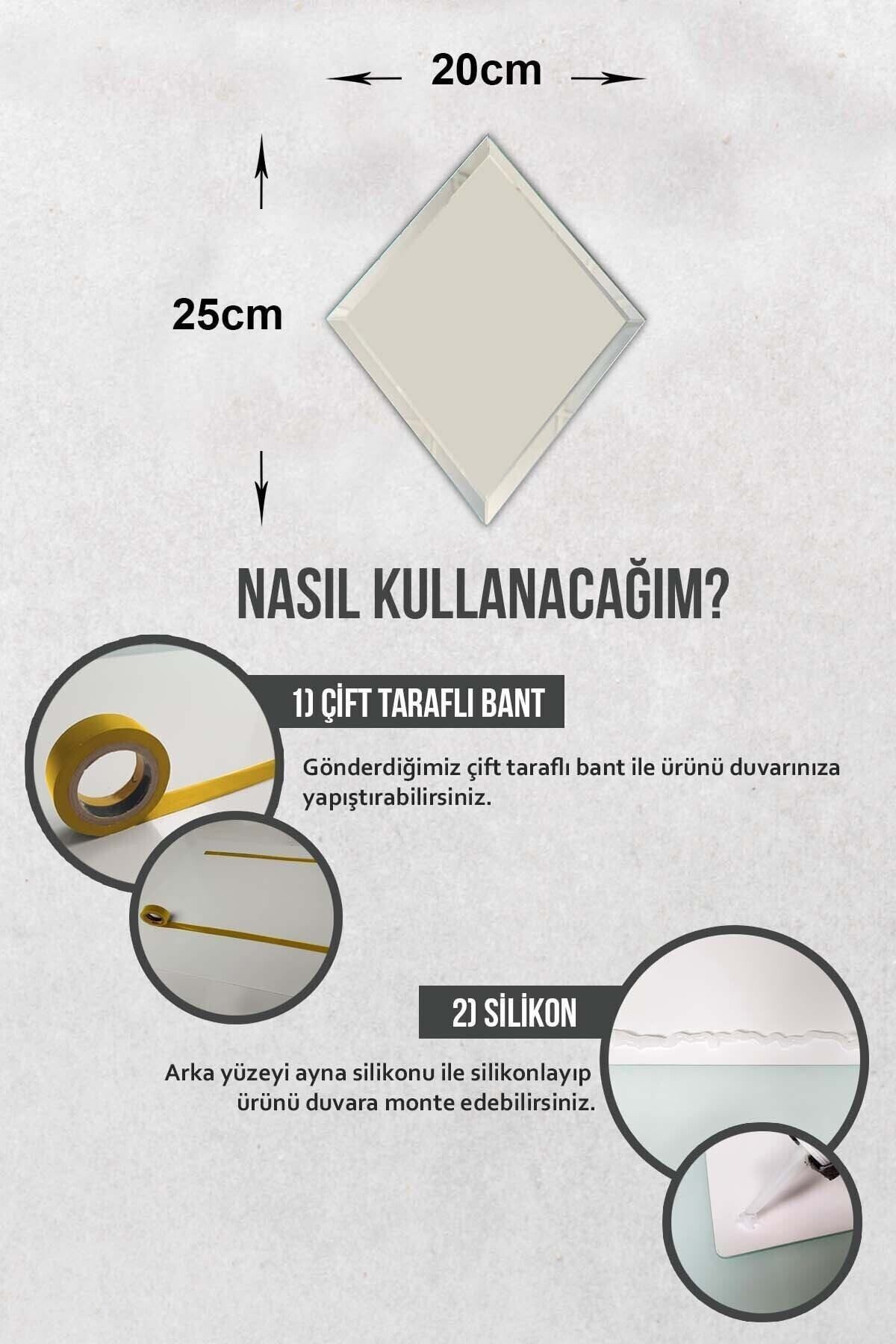 Ayna - 16'lı Takım Baklava Modelli Ayna