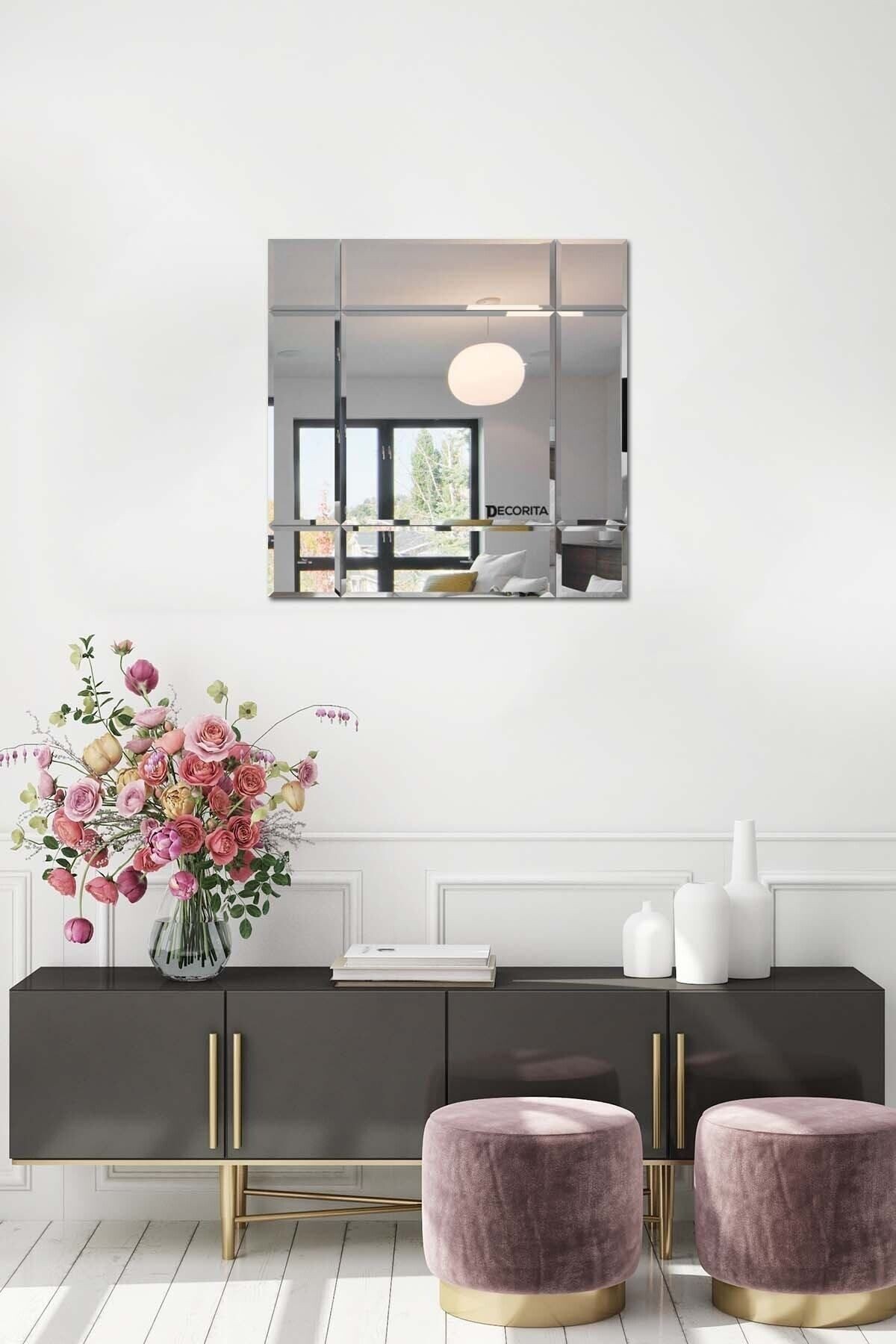 Ayna - 9 Parçalı Tasarım Ayna - 60cm X 60cm