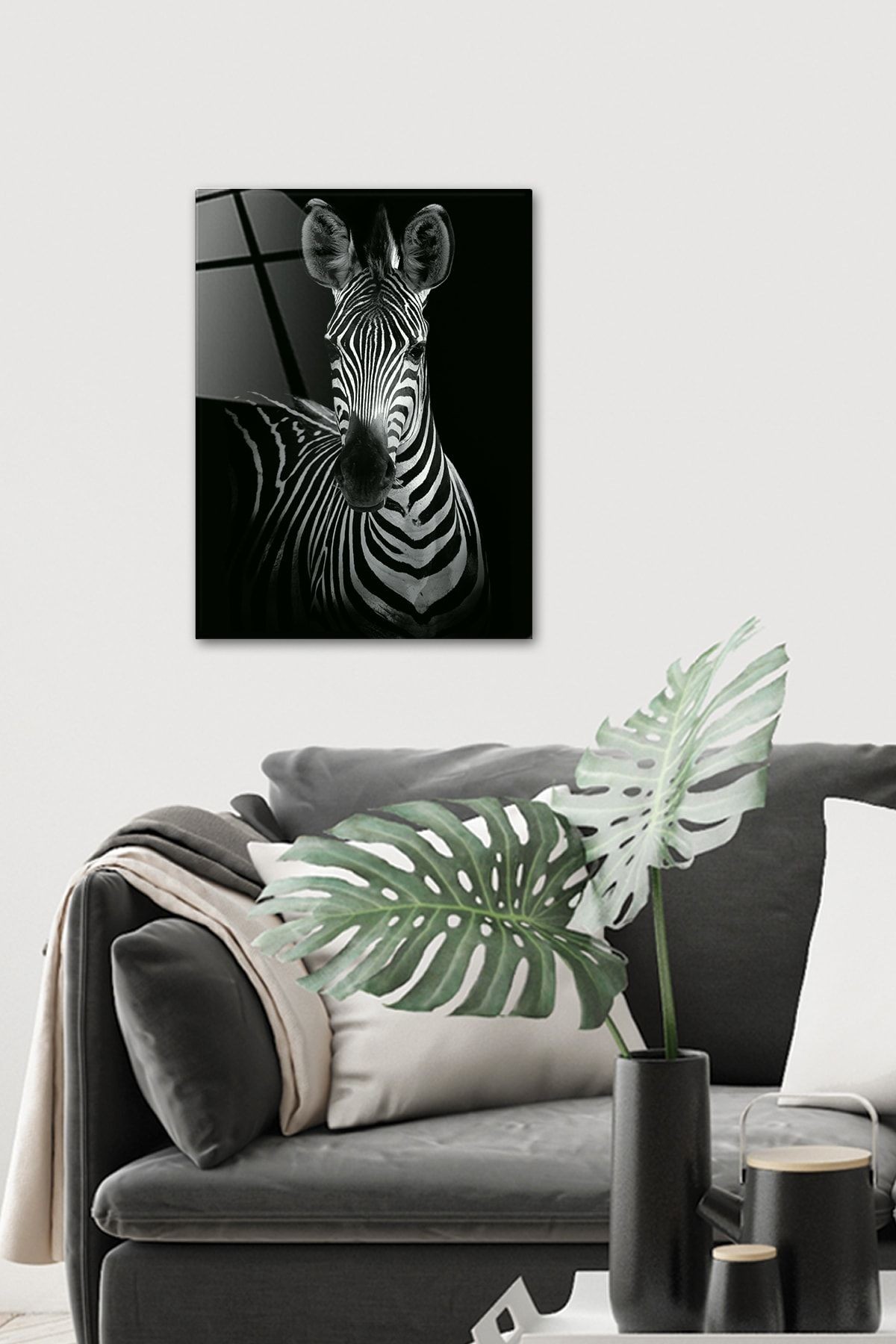 Hayvanlar | Cam Tablo | Zebra | 30cm X 40cm
