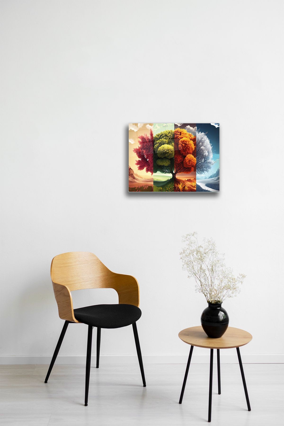 Cam Tablo | Four Season - İklim Ağacı | 30cm x 40cm