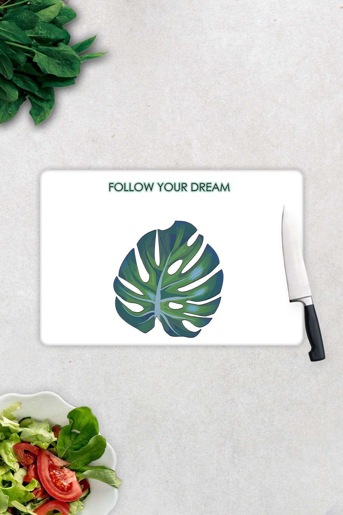 Follow Your Dream | Cam Kesme Tahtası - Cam Kesme Tablası | 20cm X 30cm