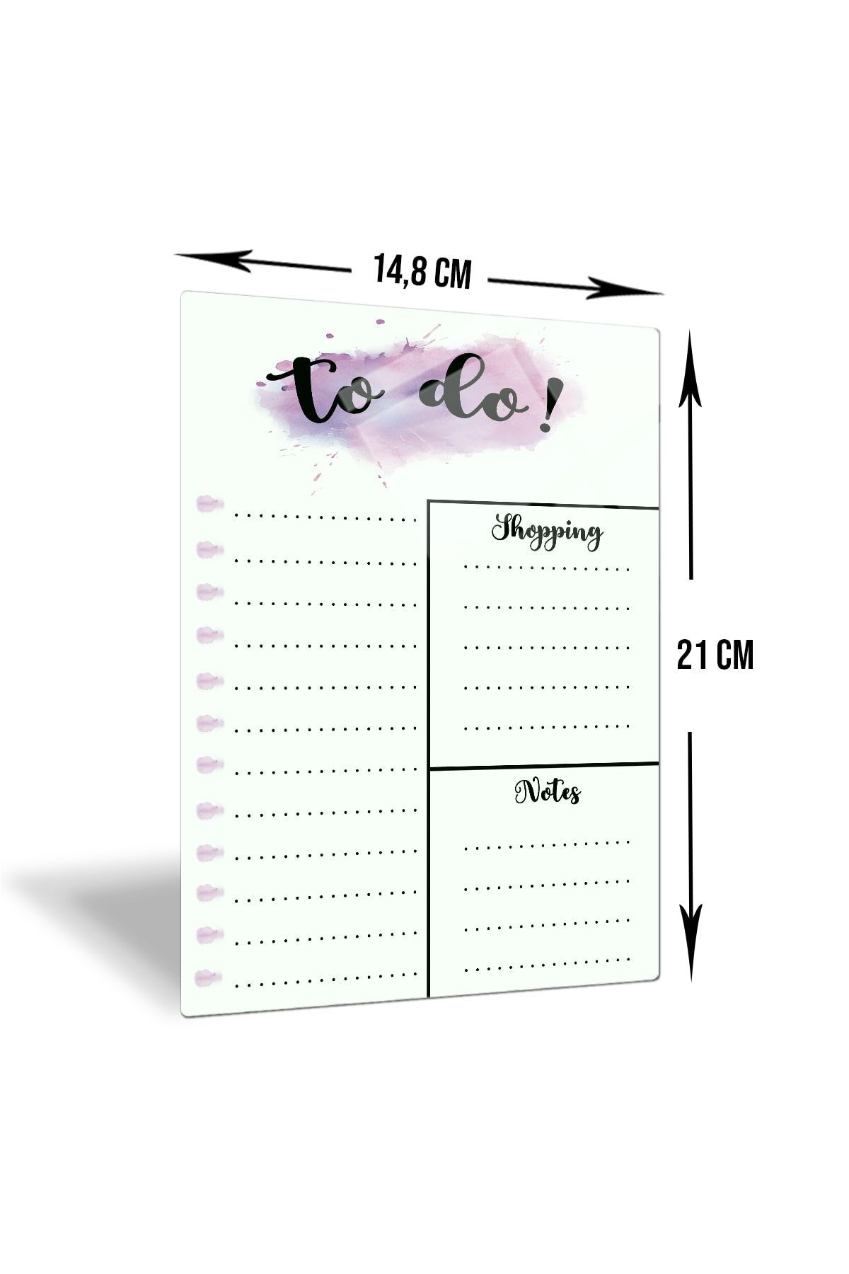 Cam Magnet | To Do Temalı Cam Magnet |14,8cm X 21cm
