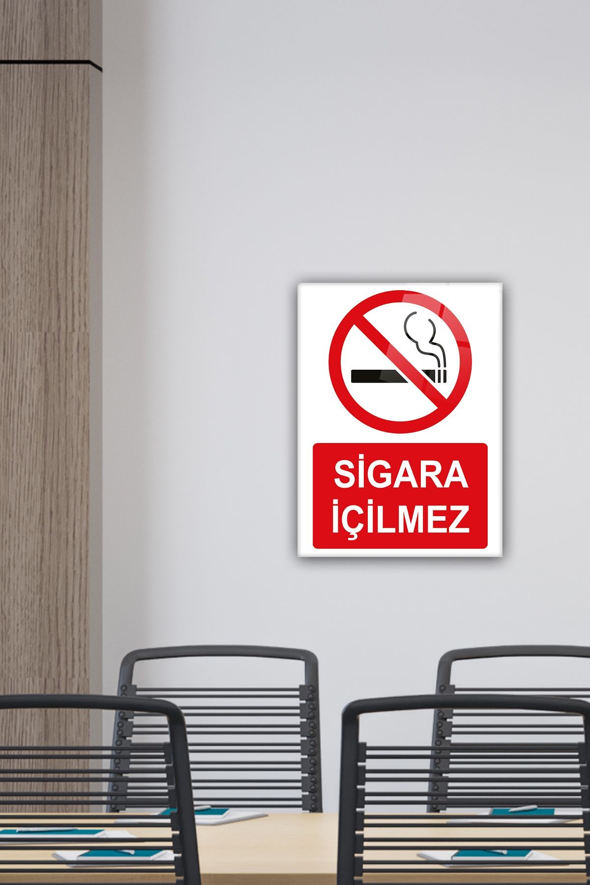 Cam Yönlendirme Levhası | Sigara İçilmez | 30cm x 40cm