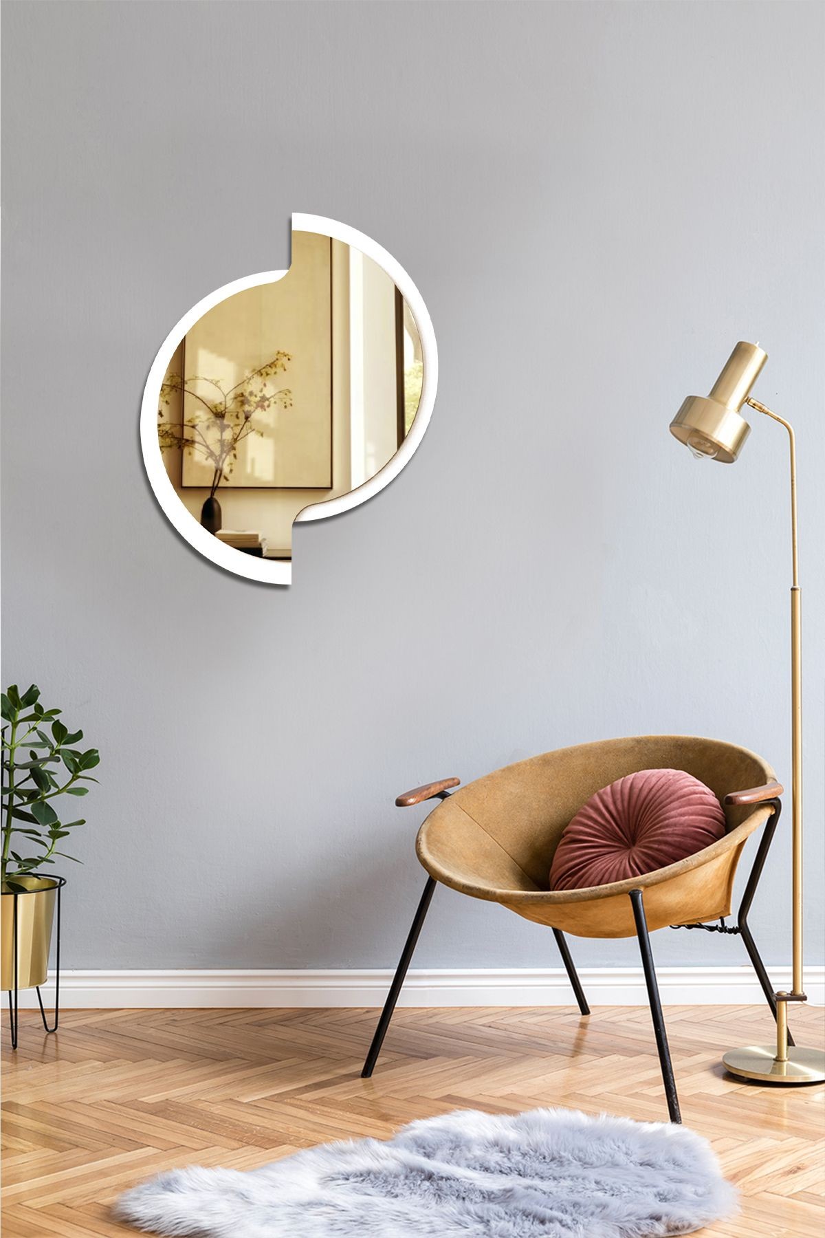 Salon Duvar Aynası | Bronz Ayna | Verona Tasarım Ayna | 45cm x 60cm