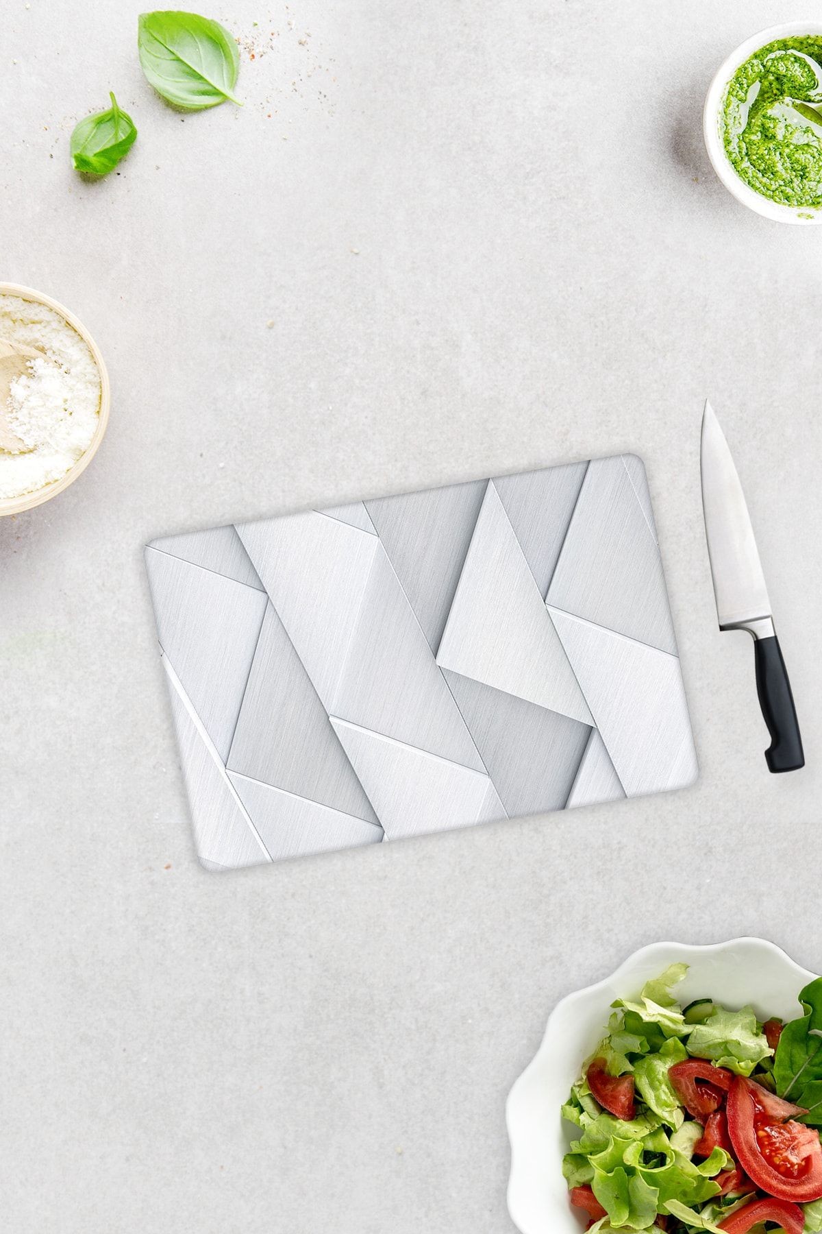 Gümüş Desen | Cam Kesme Tahtası - Cam Kesme Tablası | 20 cm x 30 cm