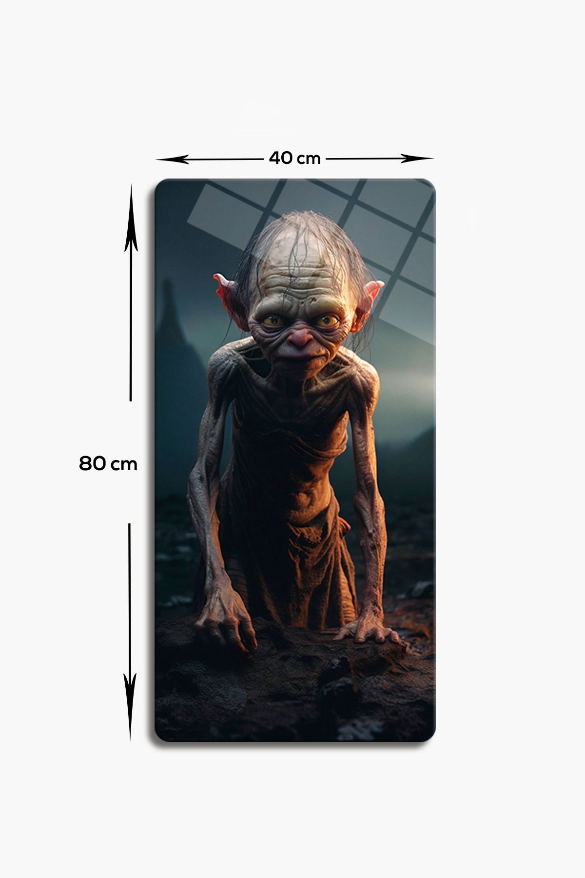 Cam Tablo | Modern Art Serisi | Gollum | 40cm x 80cm