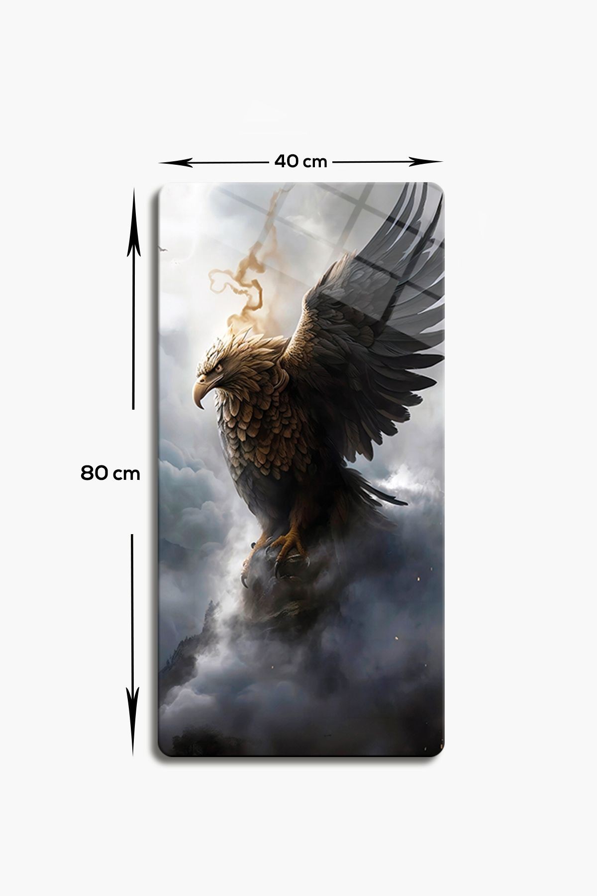 Cam Tablo | Modern Art Serisi | Eagle Spirit | 40cm x 80cm