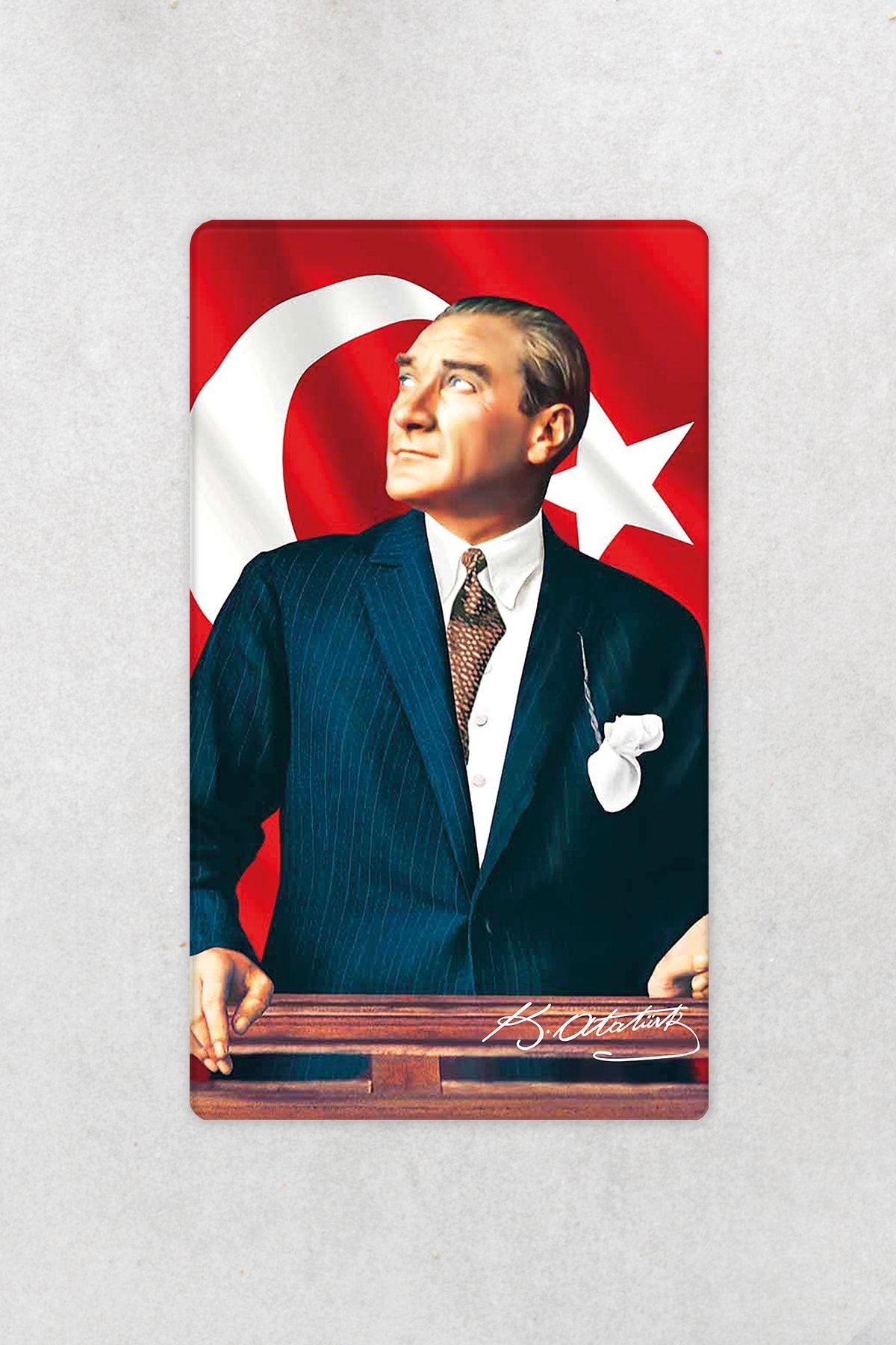ATATÜRK BÜSTÜ | Cam Tablo | 30cm x 52cm