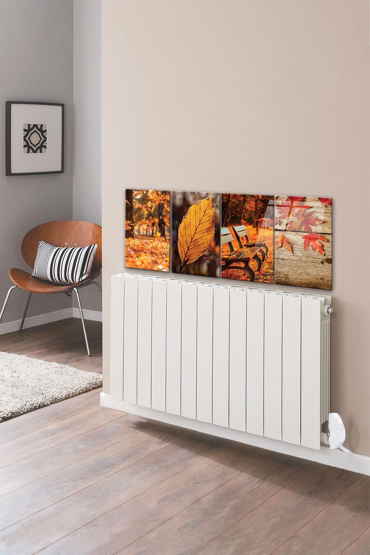 Petek Üstü Cam | 4'lü Takım Sonbahar | 30cm X 52cm