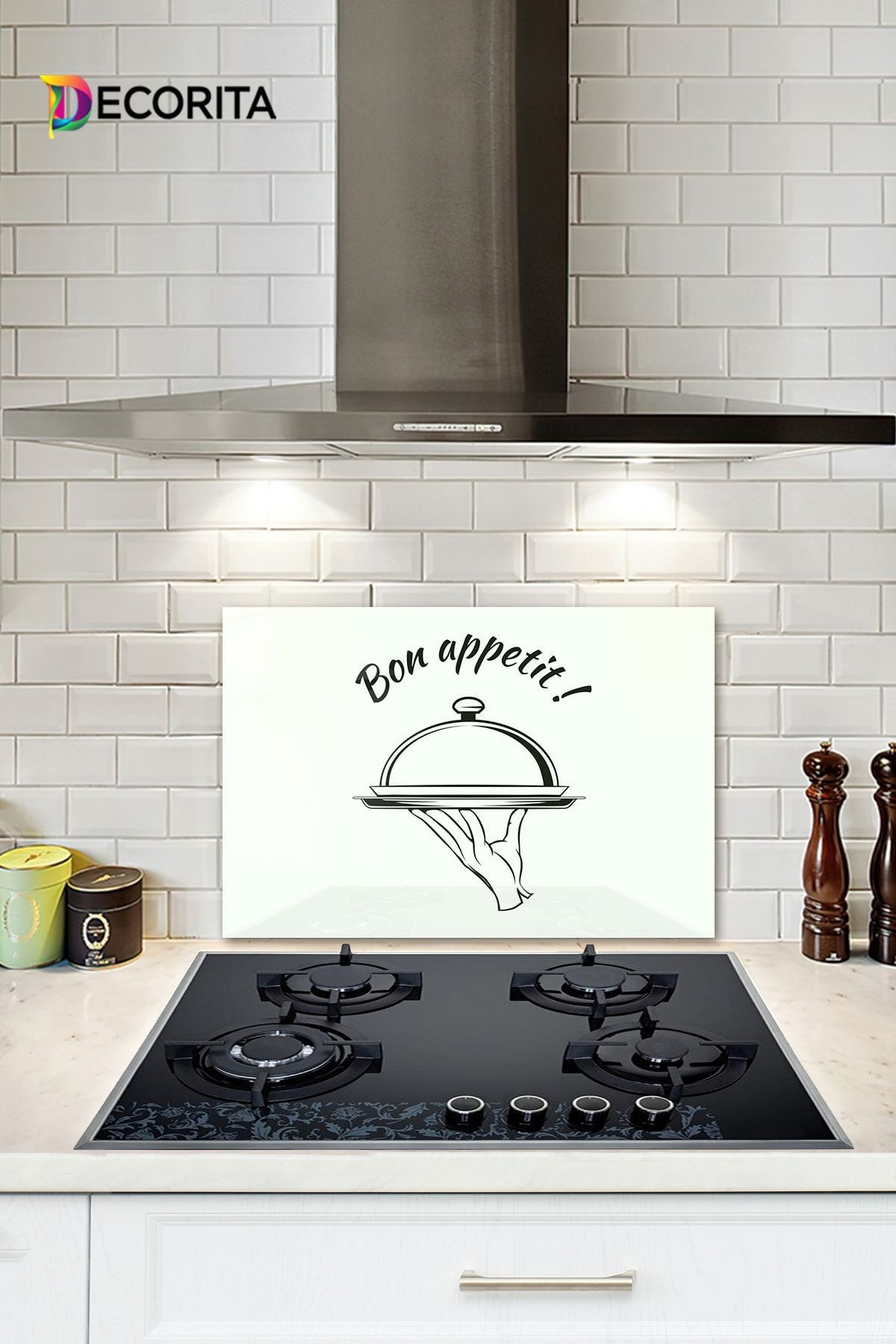 Cam Ocak Arkası Koruyucu | Bon Appetit - Servis | 40cm X 60cm