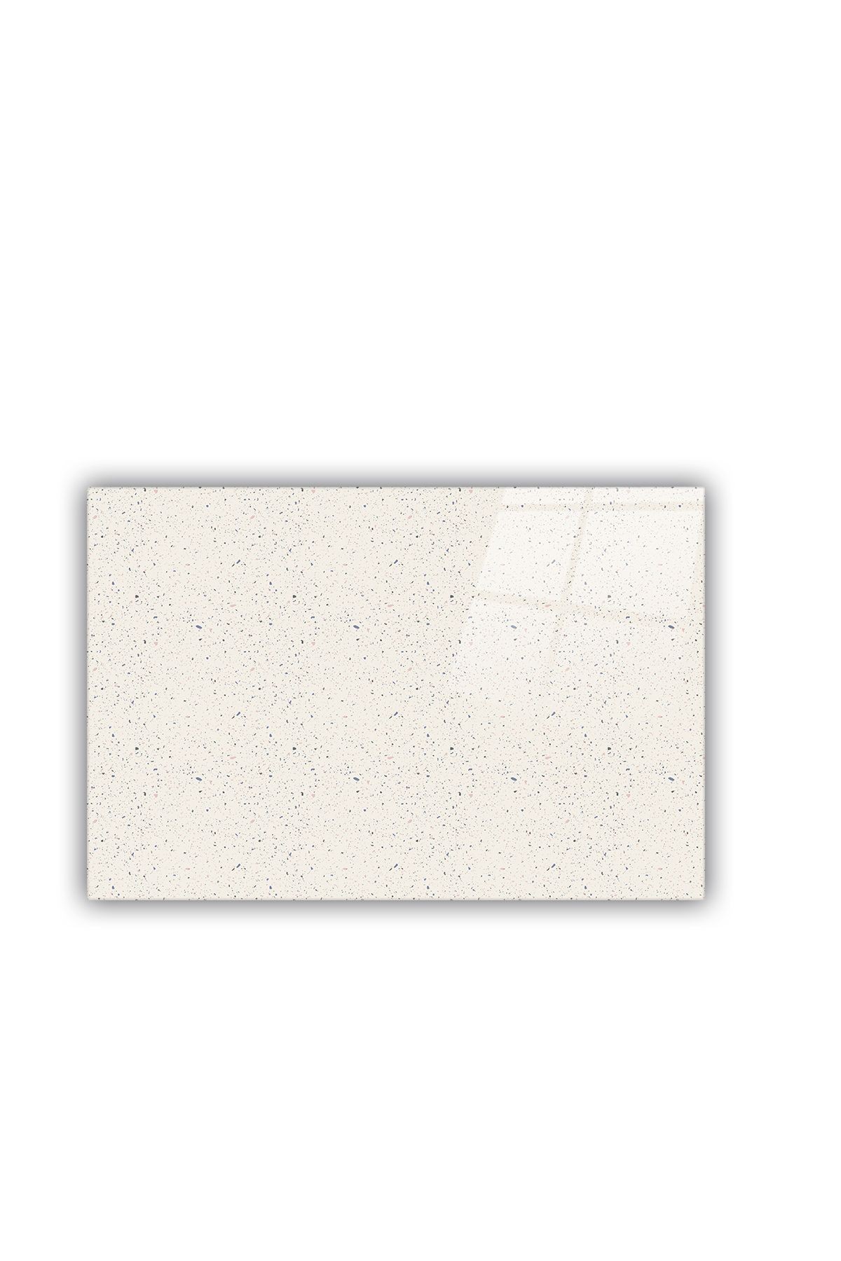 Cam Ocak Arkası Koruyucu | Seramik Desen - Açık Fon | 40cm x 60cm
