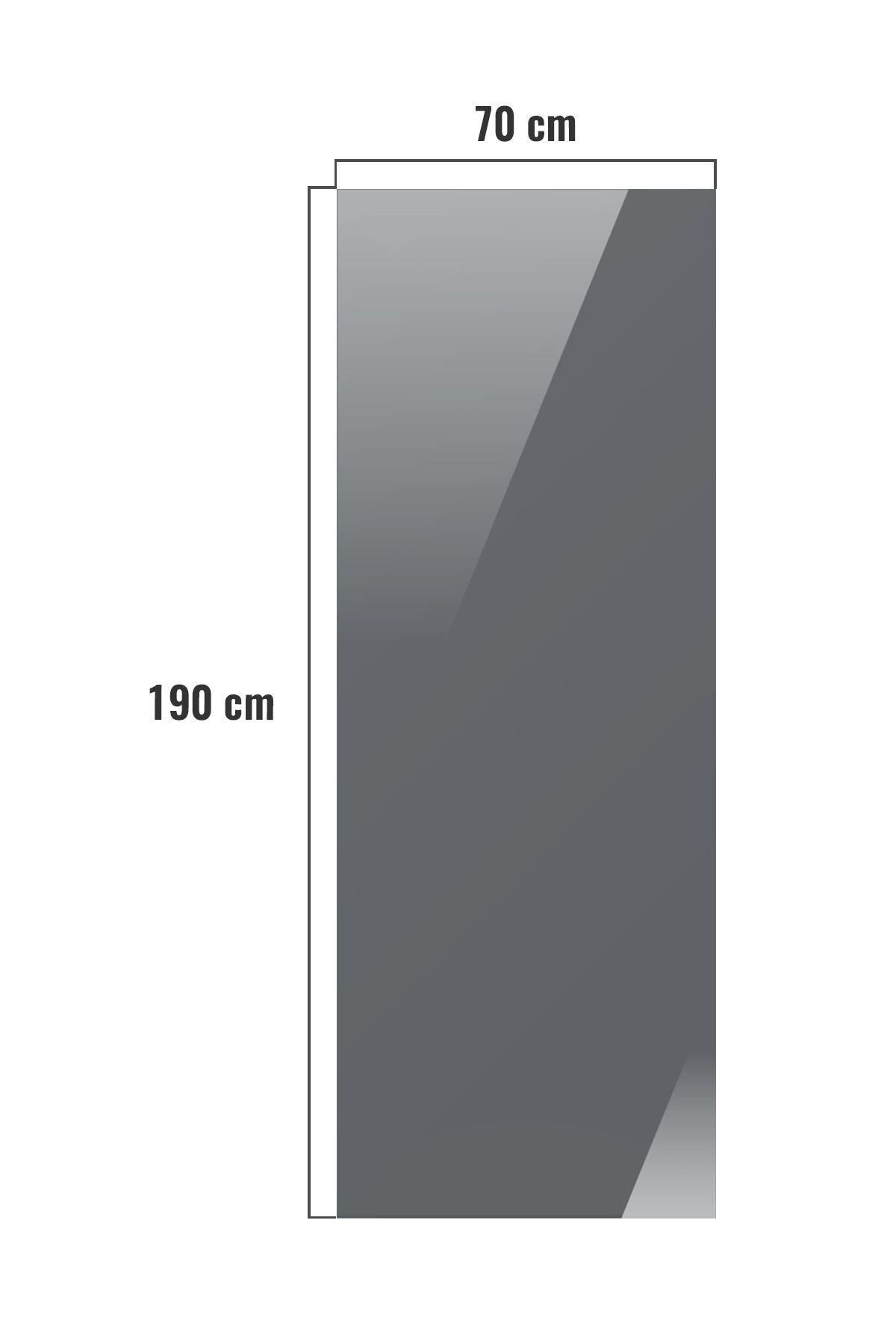 Cam Duşakabin Seperatör - Sabit Panel | Bronz Cam | Metalik Parlak Profil | 70cm x 190cm