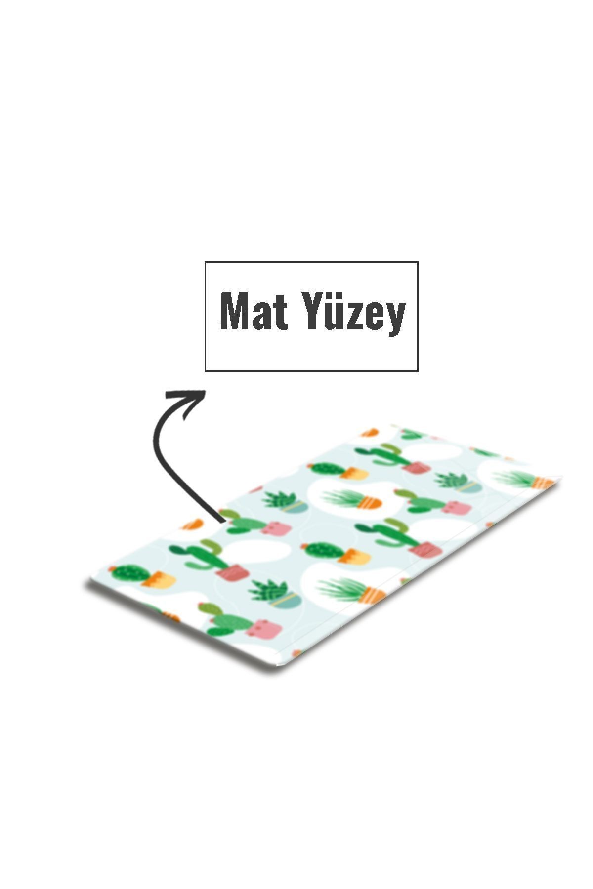 Cam Mouse Pad | Cam Masa Matı | Kaktüs Tasarım | Large | 40cm X 80cm