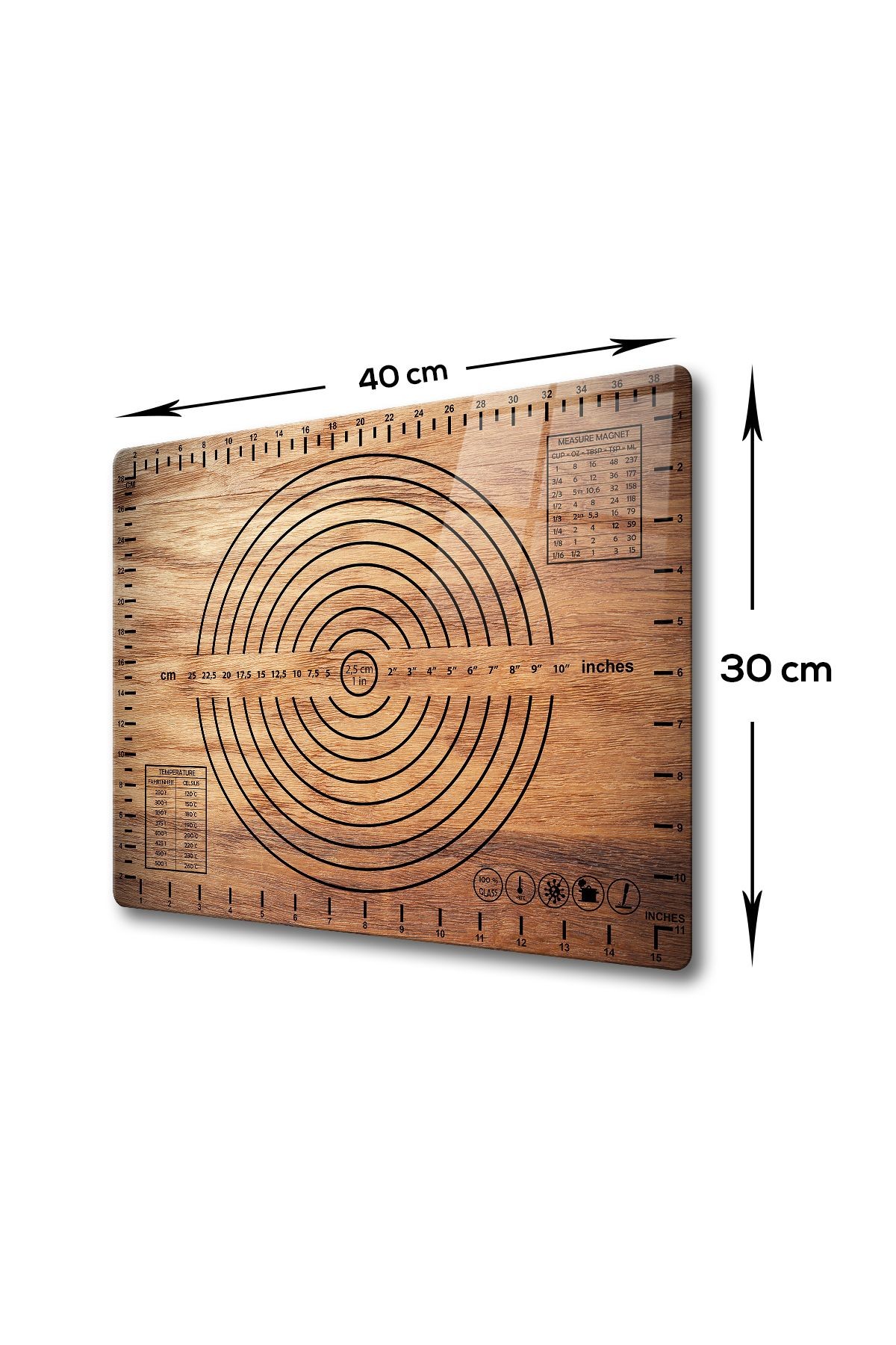 Cam Hamur Açma Matı | Ahşap Görünümlü | 30cm x 40cm