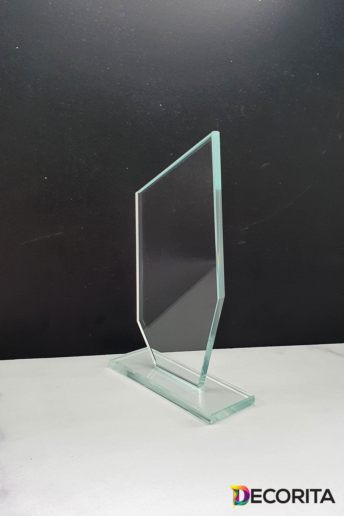 Plaket | Kristal Cam Plaket | Şekil-2 | Baskısız | 10'lu Takım
