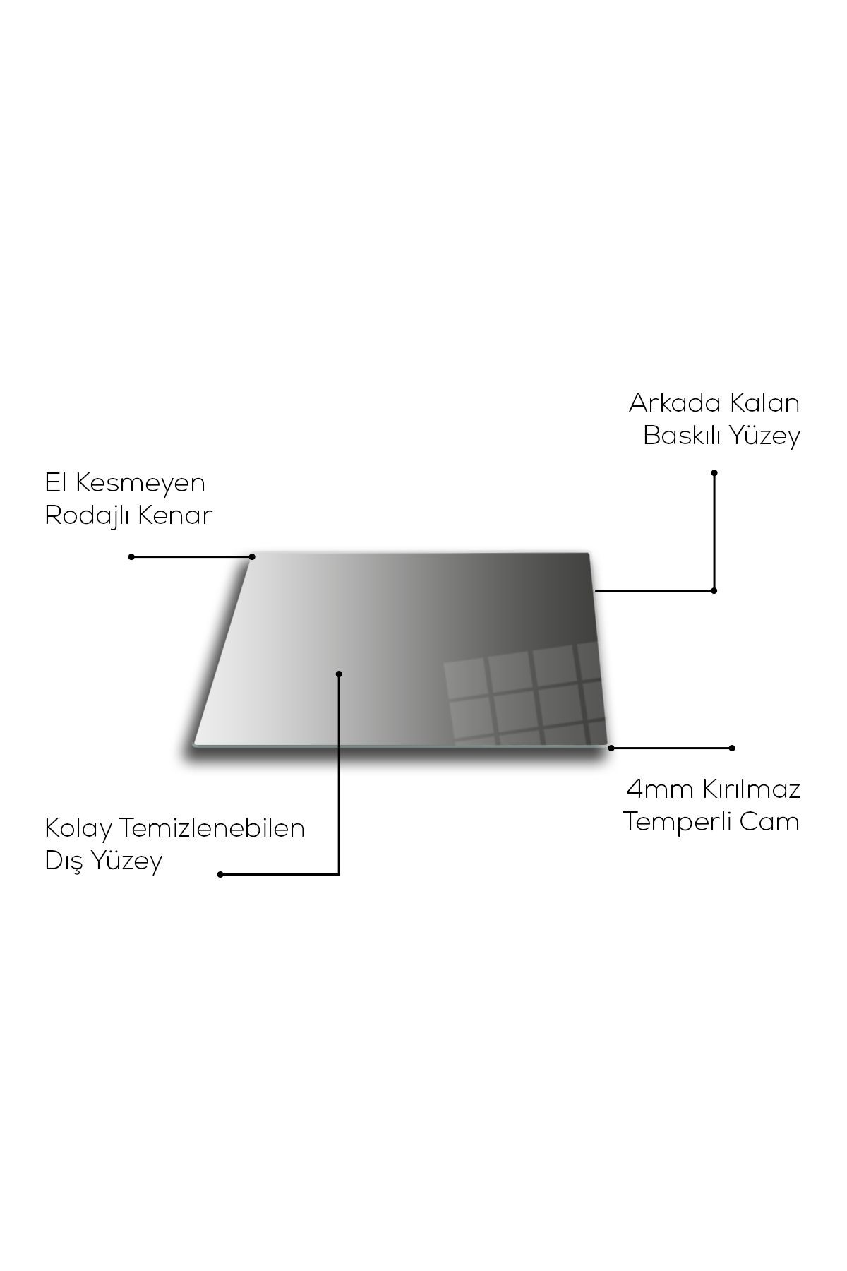 Cam Tablo | 15 Temmuz Demokrasi Köşesi | Kırmızı  Fon | 50cm x 70cm