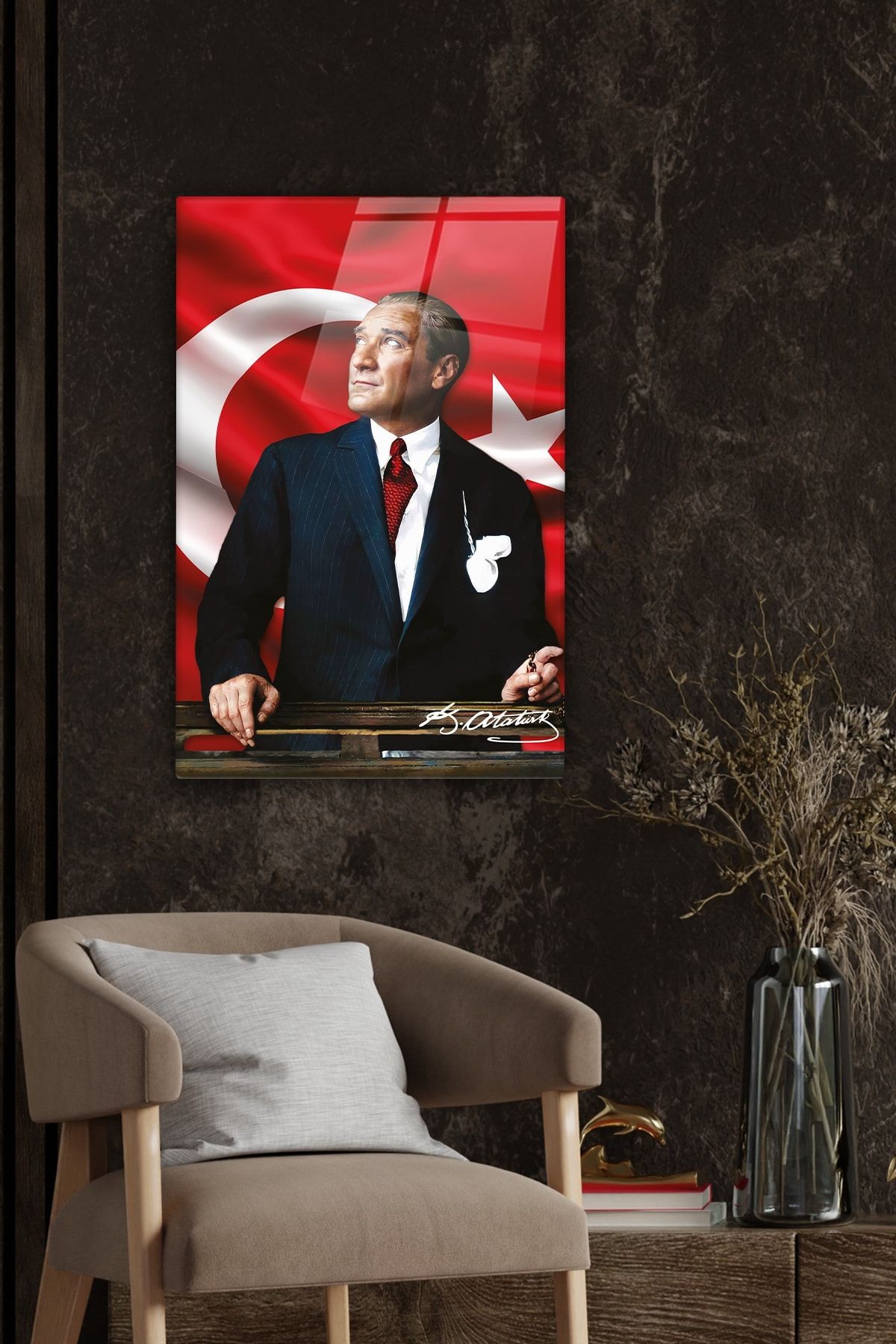 Cam Tablo | Atatürk Serisi | 1 | 40cm X 60cm