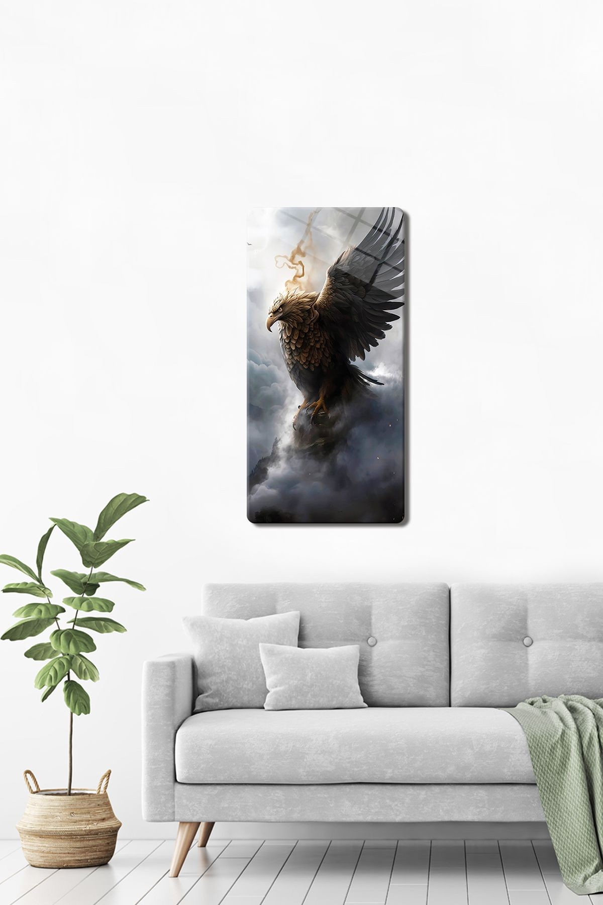 Cam Tablo | Modern Art Serisi | Eagle Spirit | 40cm x 80cm