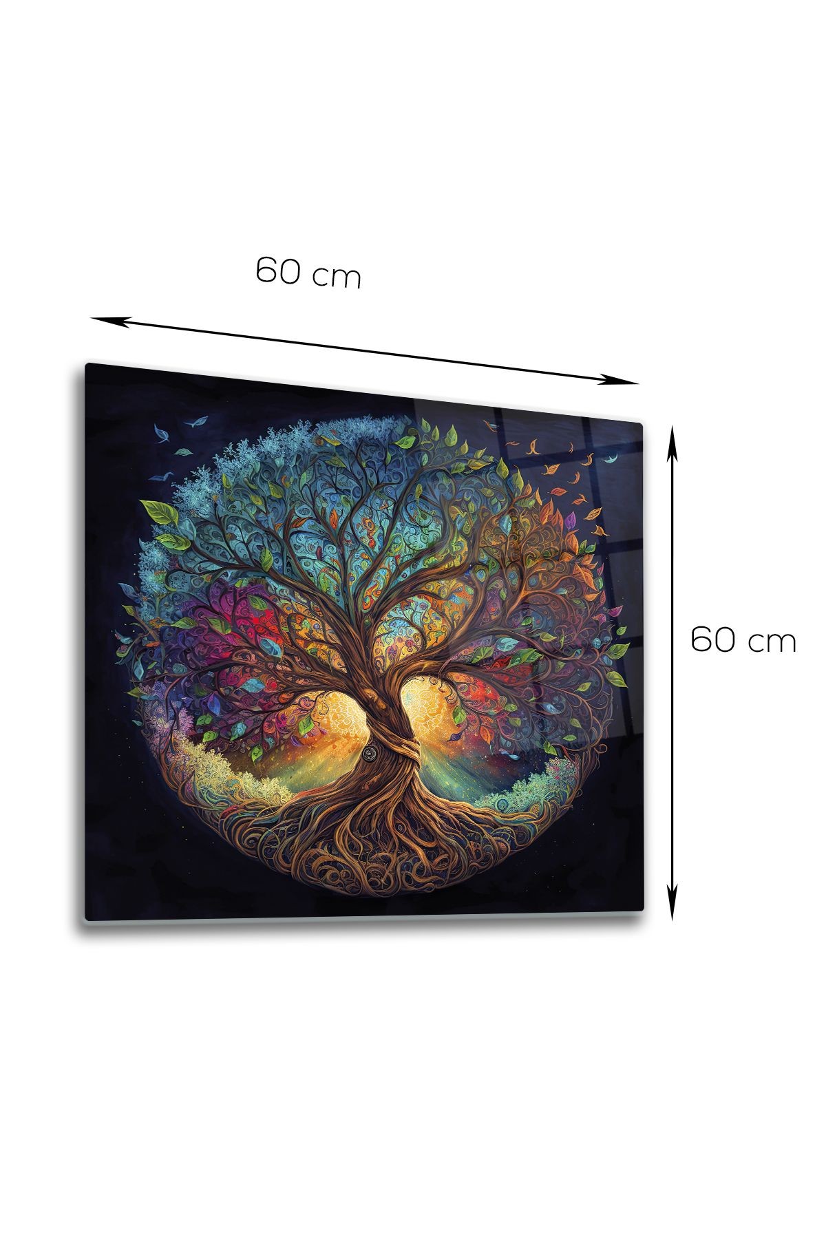 Cam Tablo | Secret Tree | 60cm x 60cm