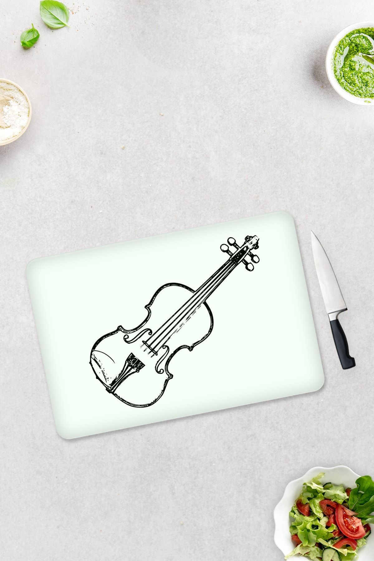 Keman Desen | Cam Kesme Tahtası - Cam Kesme Tablası | 30cm X 40cm