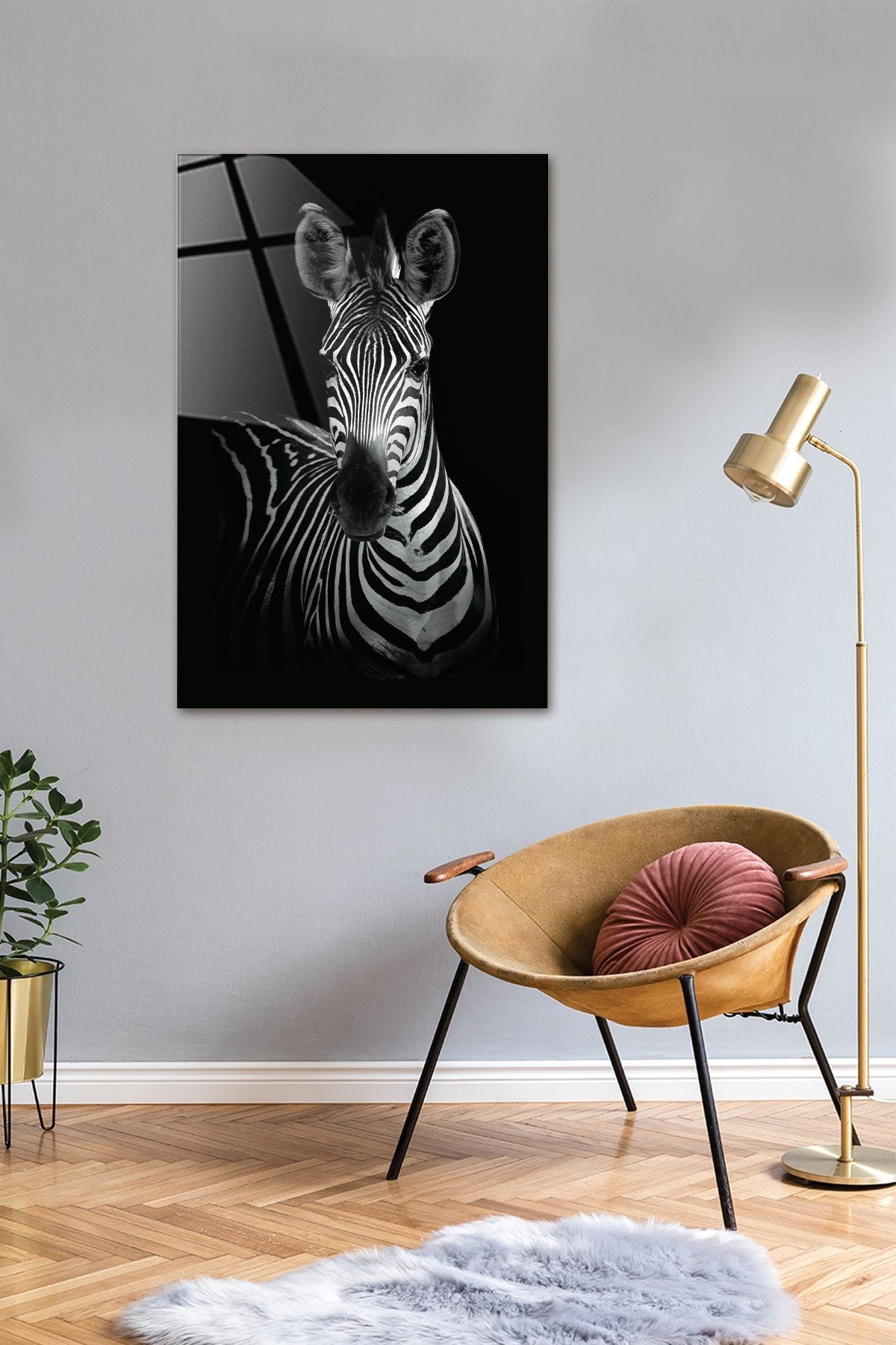 Hayvanlar | Cam Tablo | Zebra | 40cm X 60cm