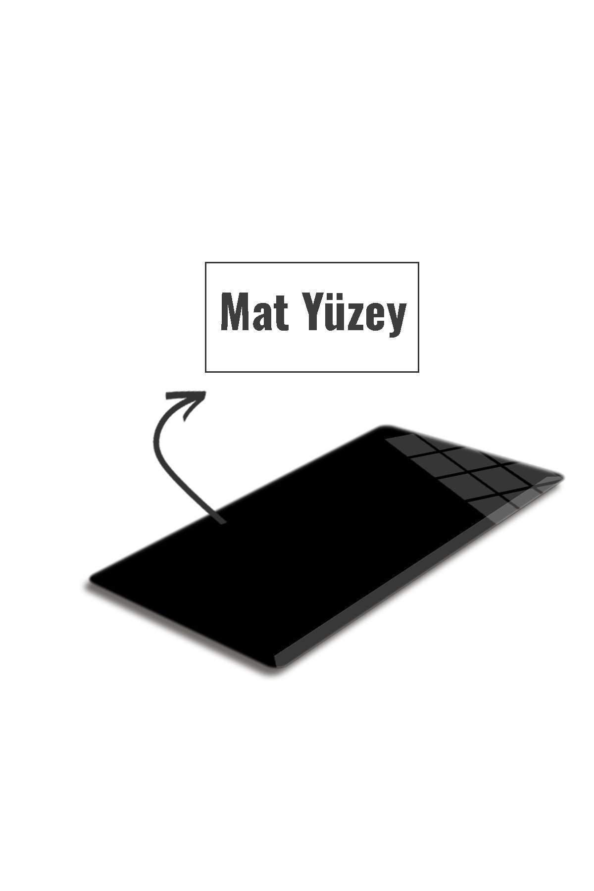 Cam Mouse Pad | Cam Masa Matı | Düz Renk - Siyah | Large | 40cm X 80cm