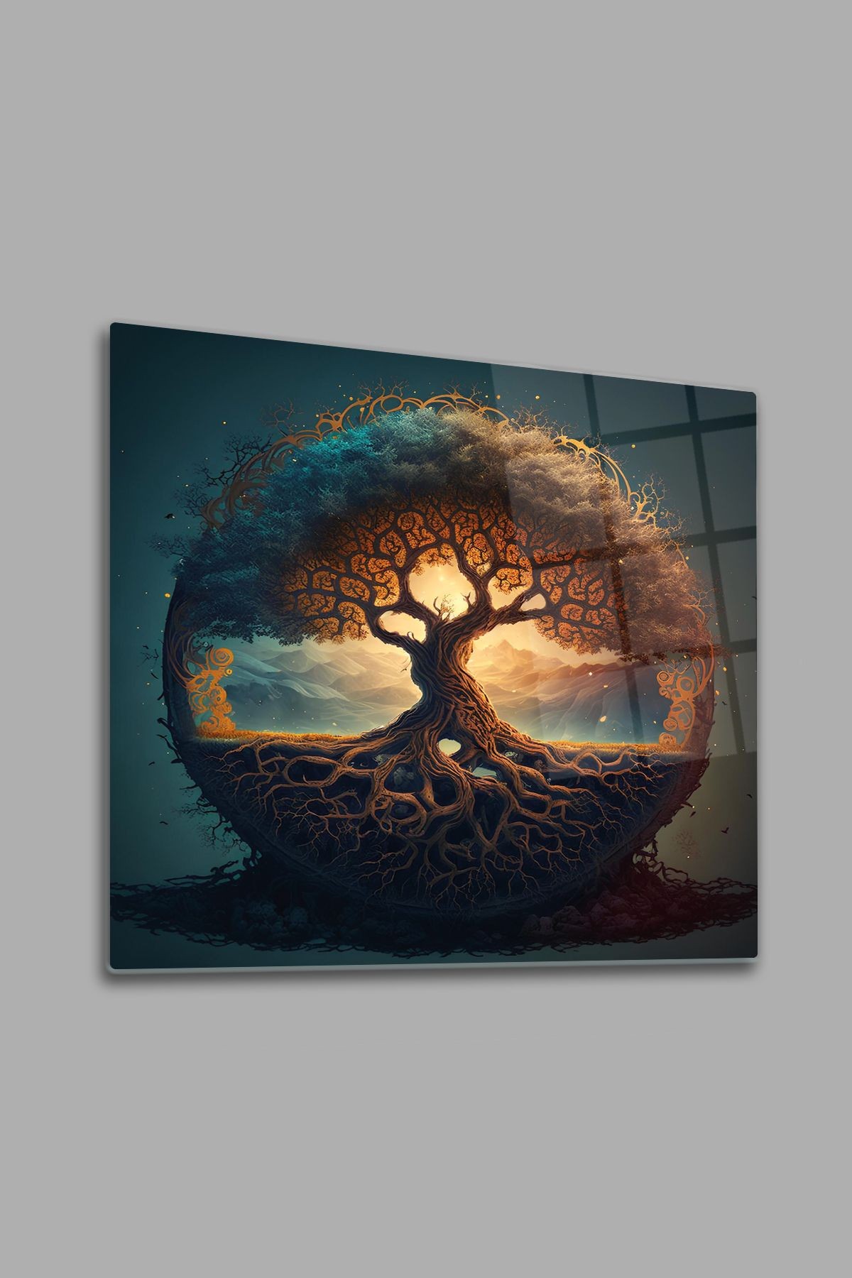 Cam Tablo | Tree of Life - Hayat Ağacı | 60cm x 60cm