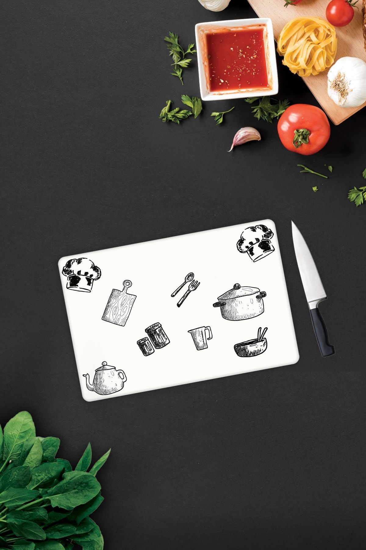 Beyaz Tahta | Cam Kesme Tahtası - Cam Kesme Tablası | 20cm X 30cm