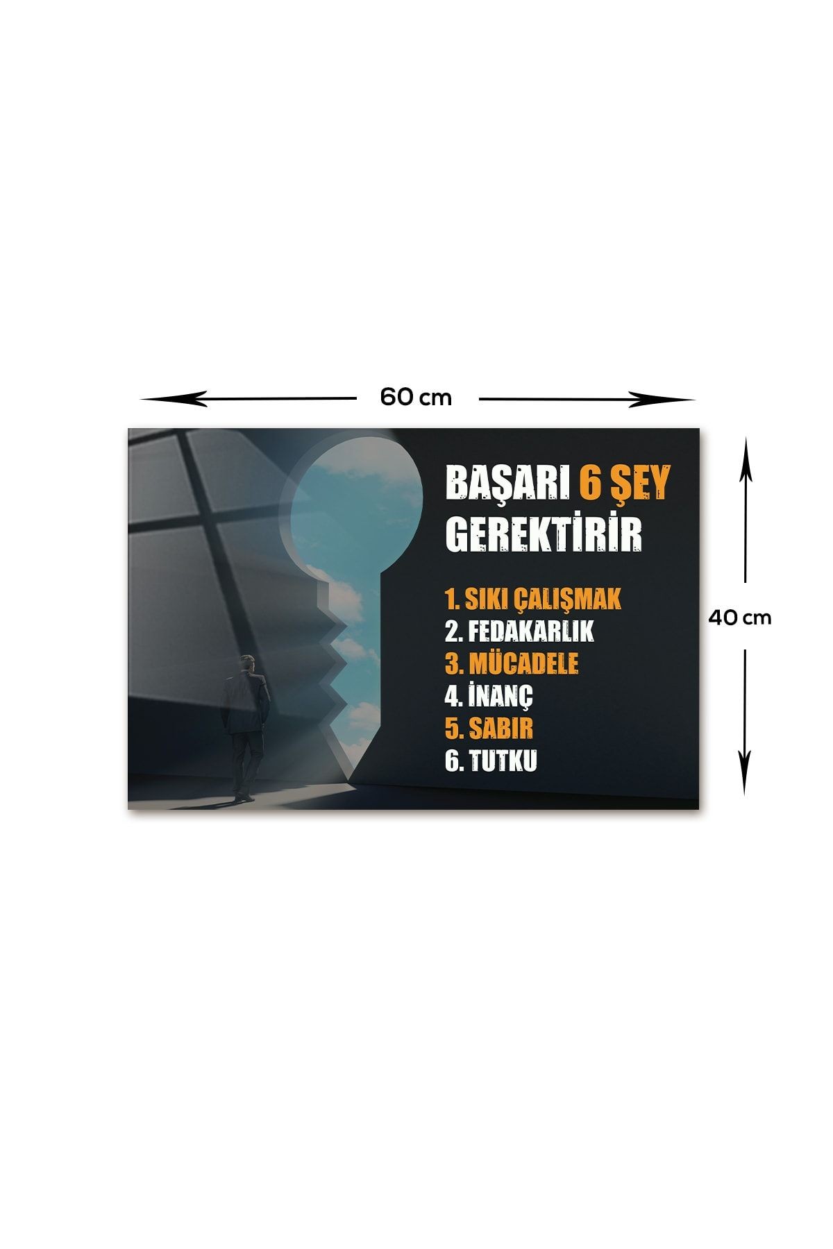 Kişisel Gelişim | Cam Tablo | Başarıya Giden Yol | 40cm X 60cm