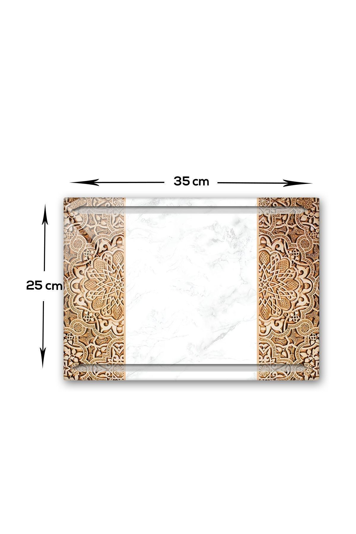 Kanallı Cam Kesme Tahtası - Cam Kesme Tablası | Arabesk Desen | 25cm x 35cm | Patentli Ürün
