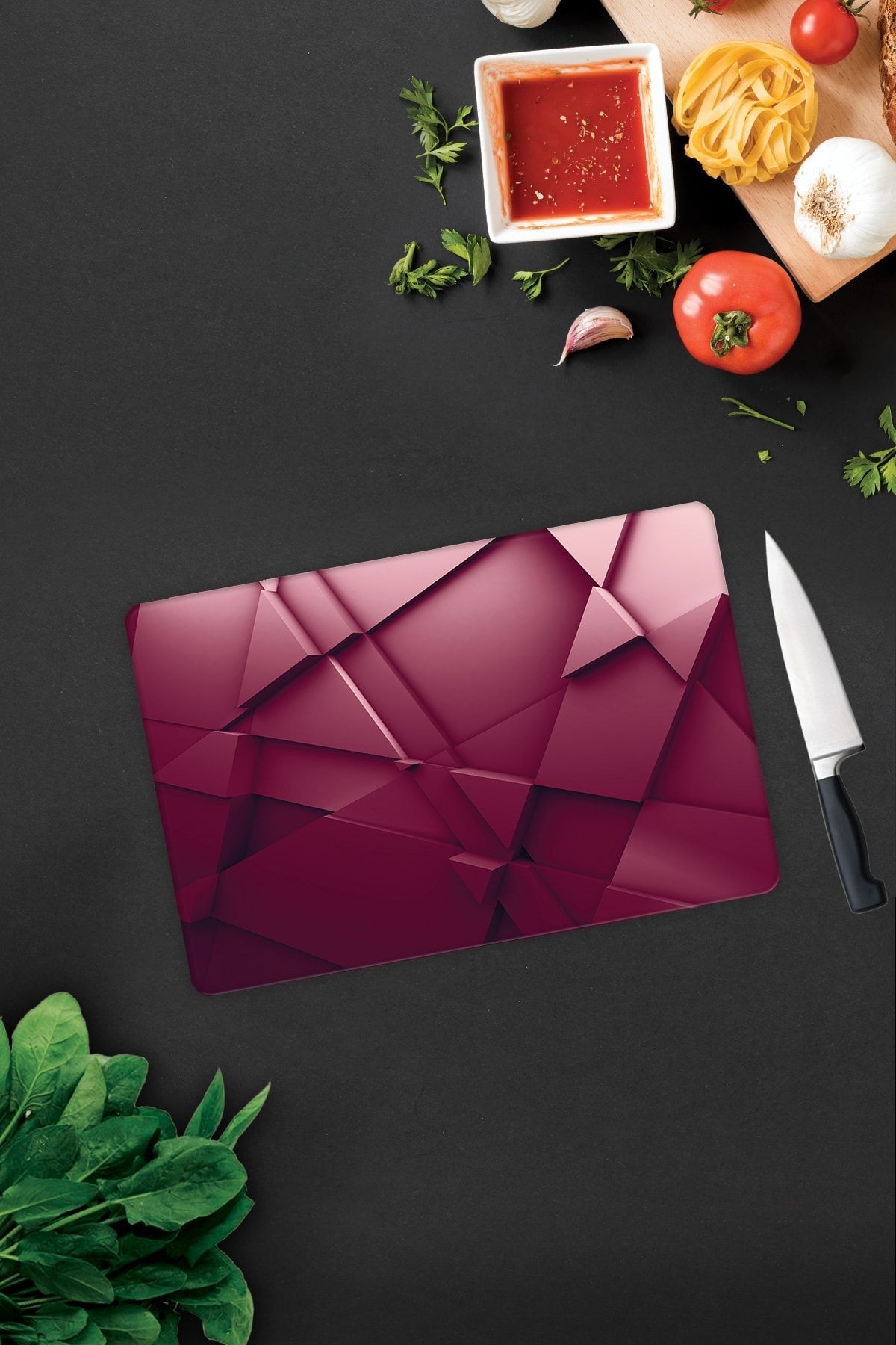 Asil Bordo | Cam Kesme Tahtası - Cam Kesme Tablası | 20 cm x 30 cm