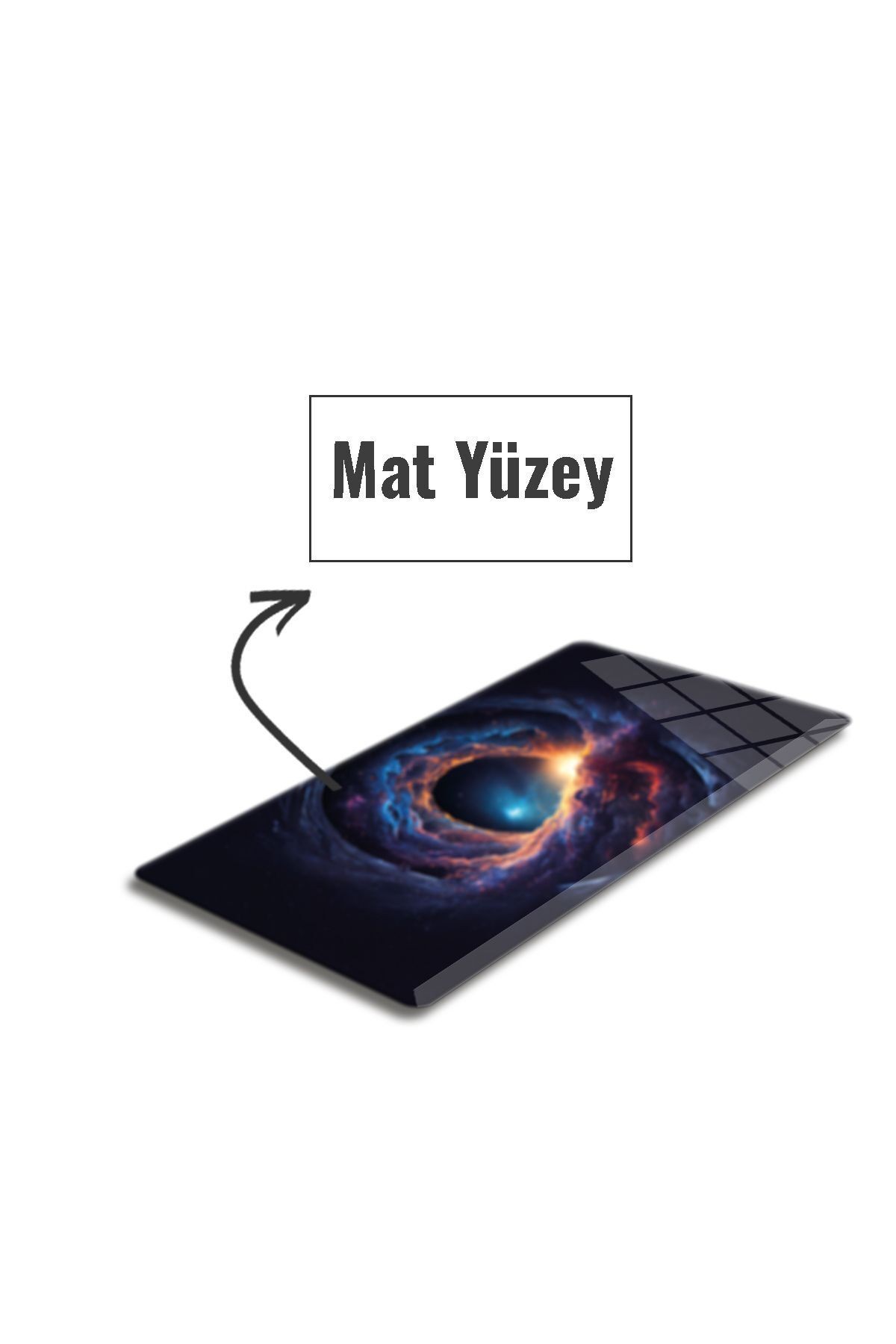 Cam Mouse Pad | Cam Masa Matı | Night Sky | Large | 40cm X 80cm