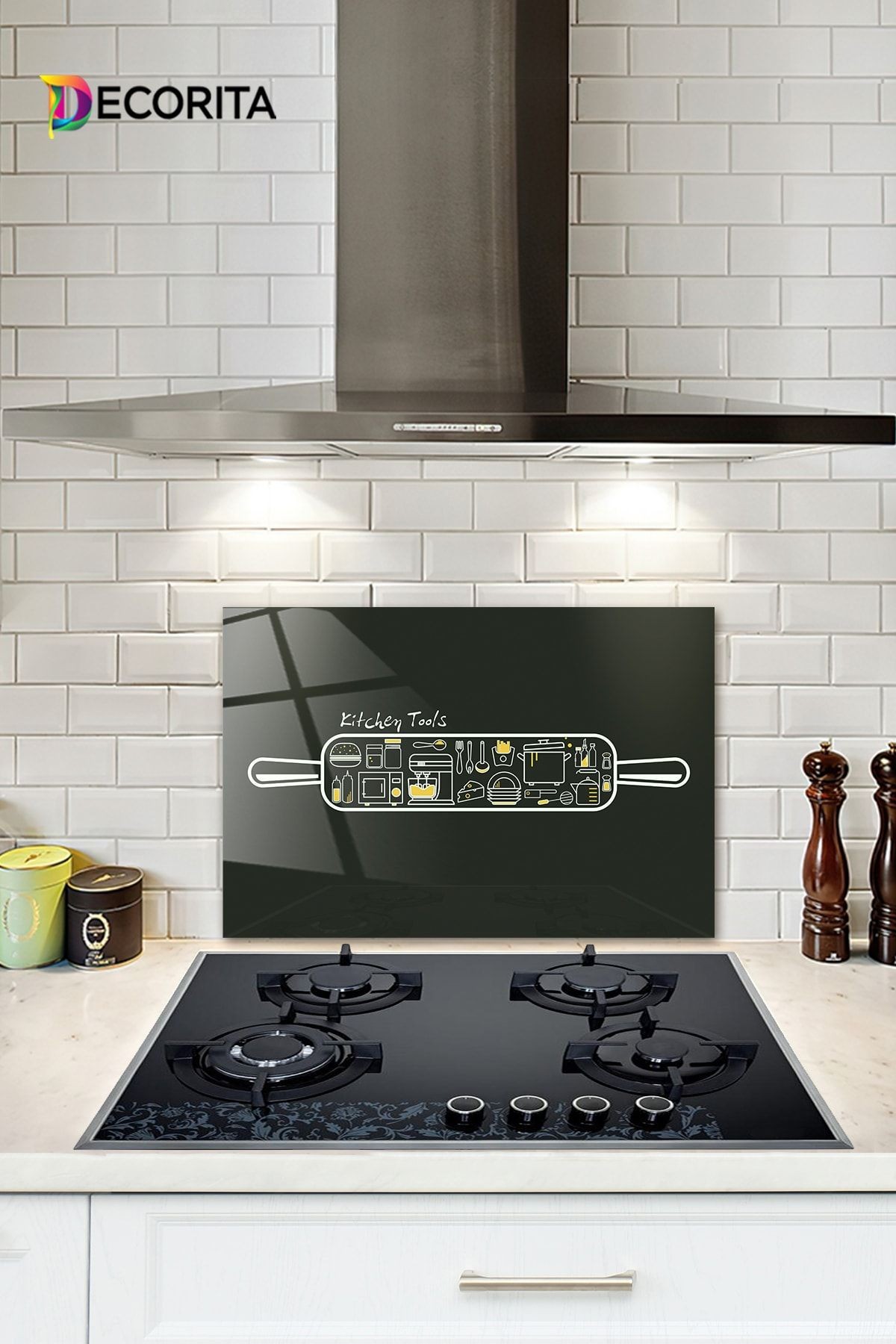 Cam Ocak Arkası Koruyucu | Kitchen Tools - Mutfak Gereçleri | 40cm X 60cm