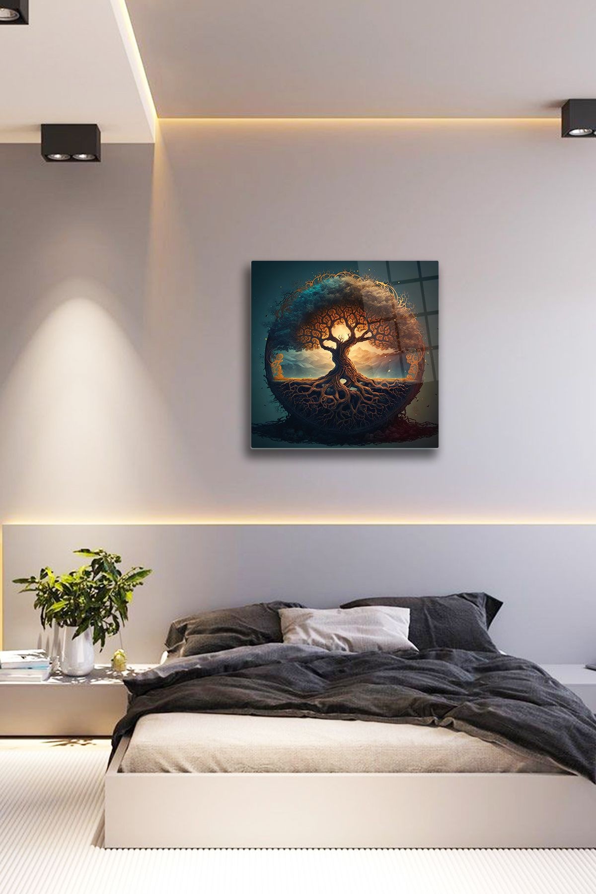 Cam Tablo | Tree of Life - Hayat Ağacı | 60cm x 60cm