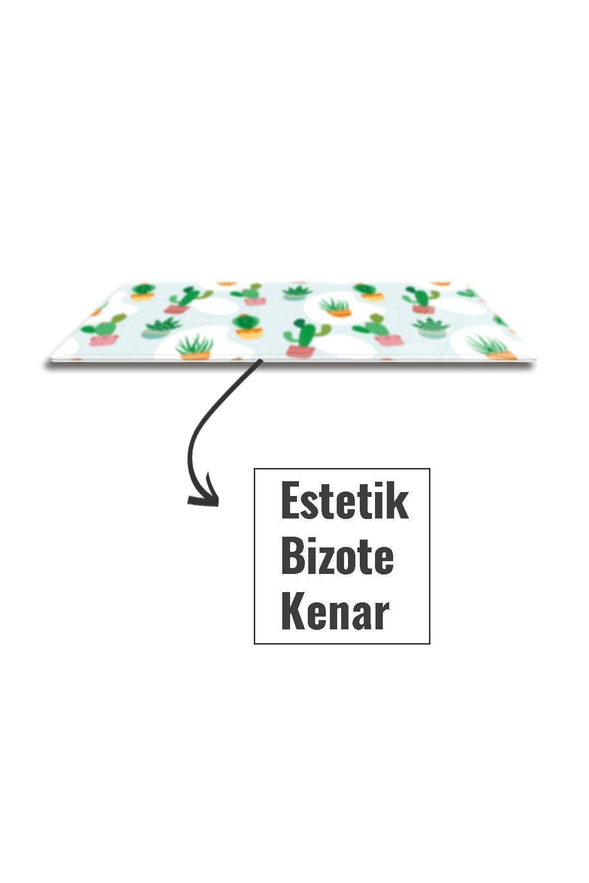 Cam Mouse Pad | Cam Masa Matı | Kaktüs Tasarım | Large | 40cm X 80cm
