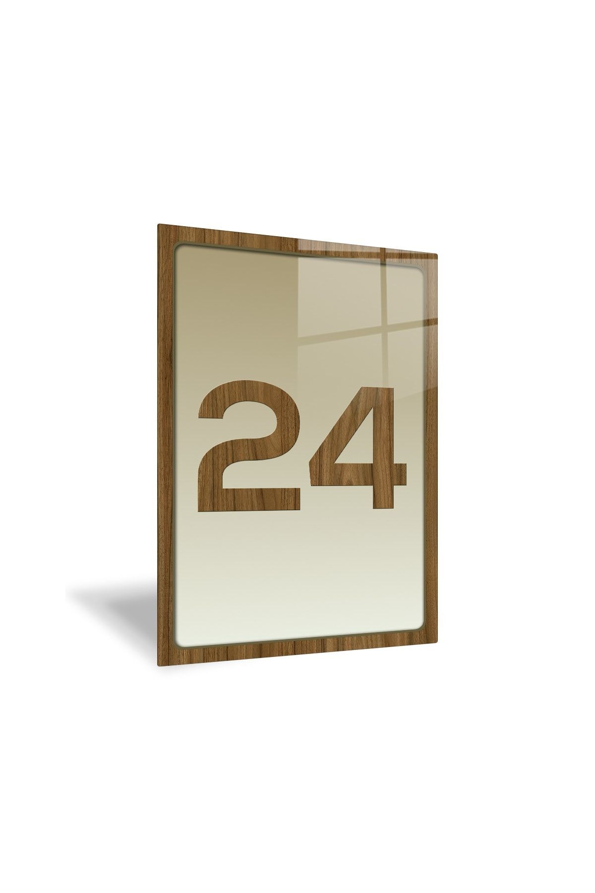 Cam Kapı Numarası - 24 Numara | Cam Yönlendirme Levhası | 14,8cm X 21cm