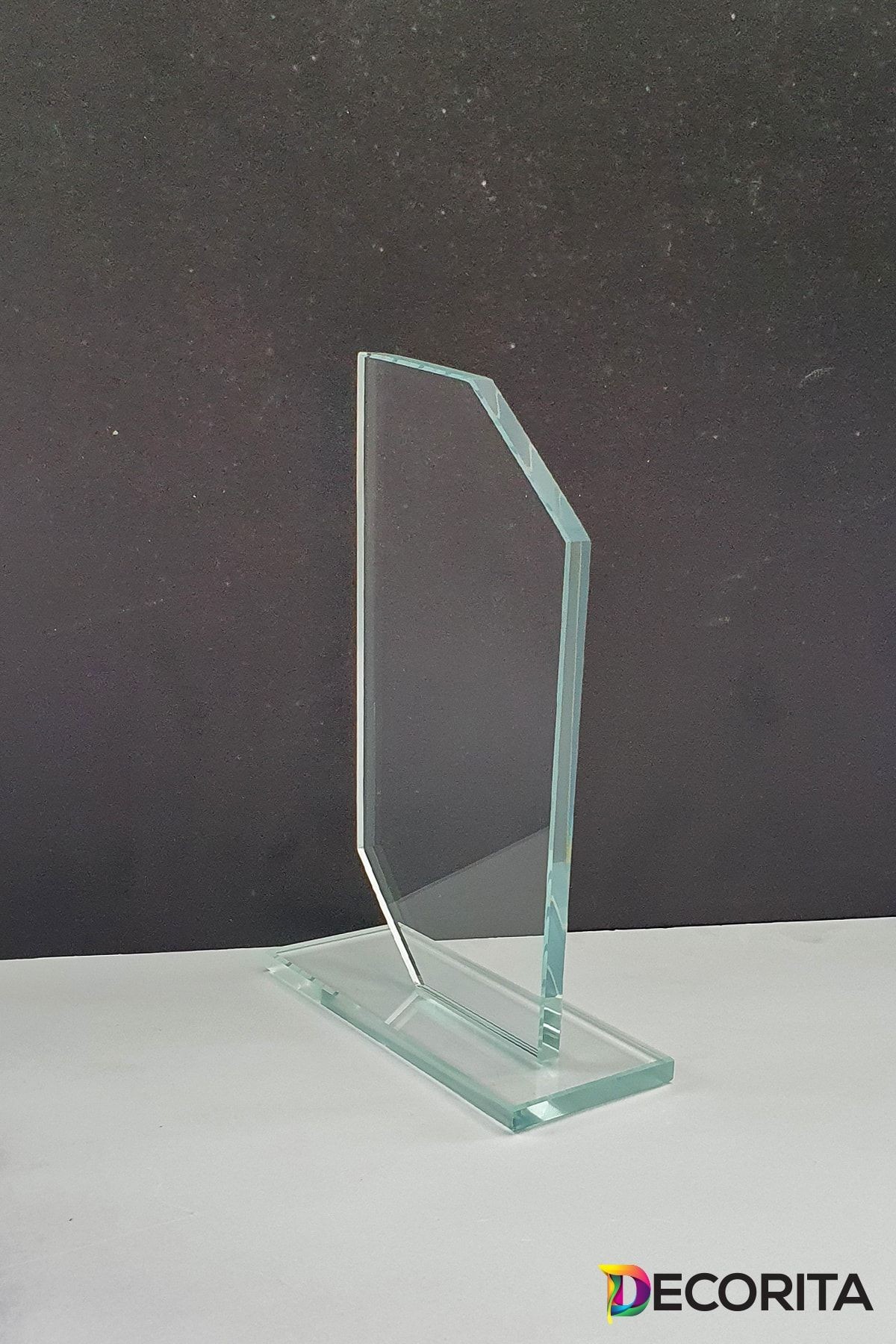 Plaket | Kristal Cam Plaket | Şekil-3 | Baskısız | 10'lu Takım