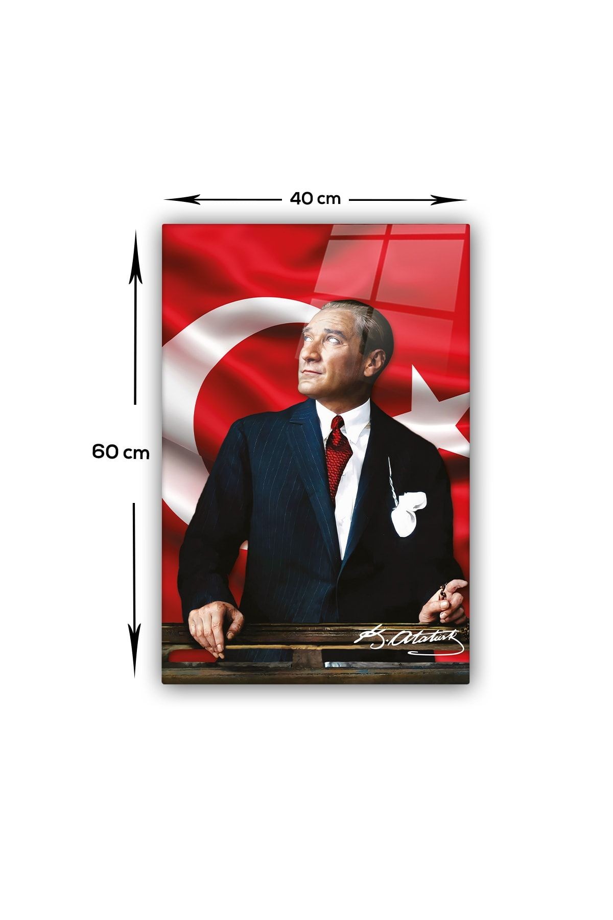 Cam Tablo | Atatürk Serisi | 1 | 40cm X 60cm