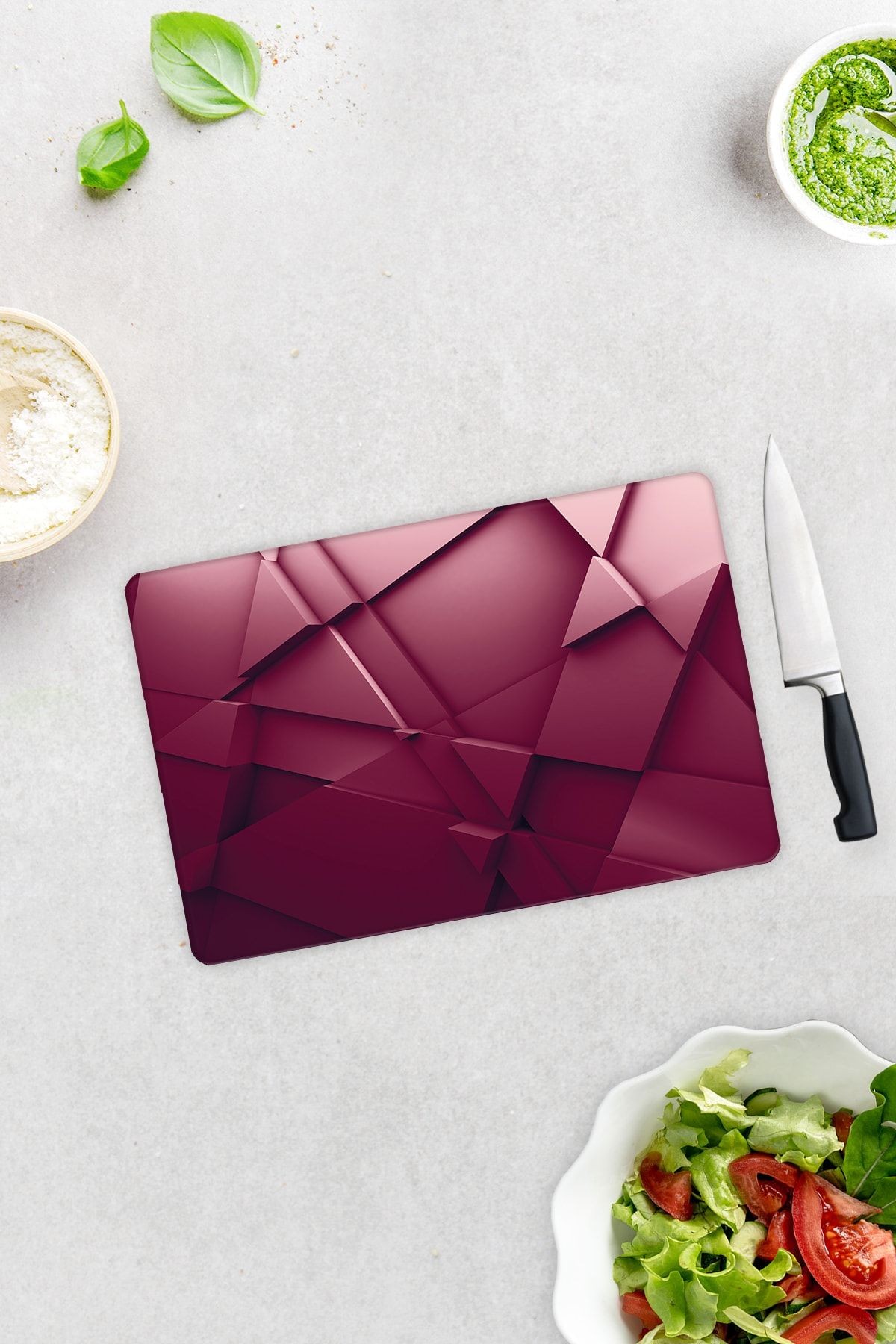 Asil Bordo | Cam Kesme Tahtası - Cam Kesme Tablası | 20 cm x 30 cm