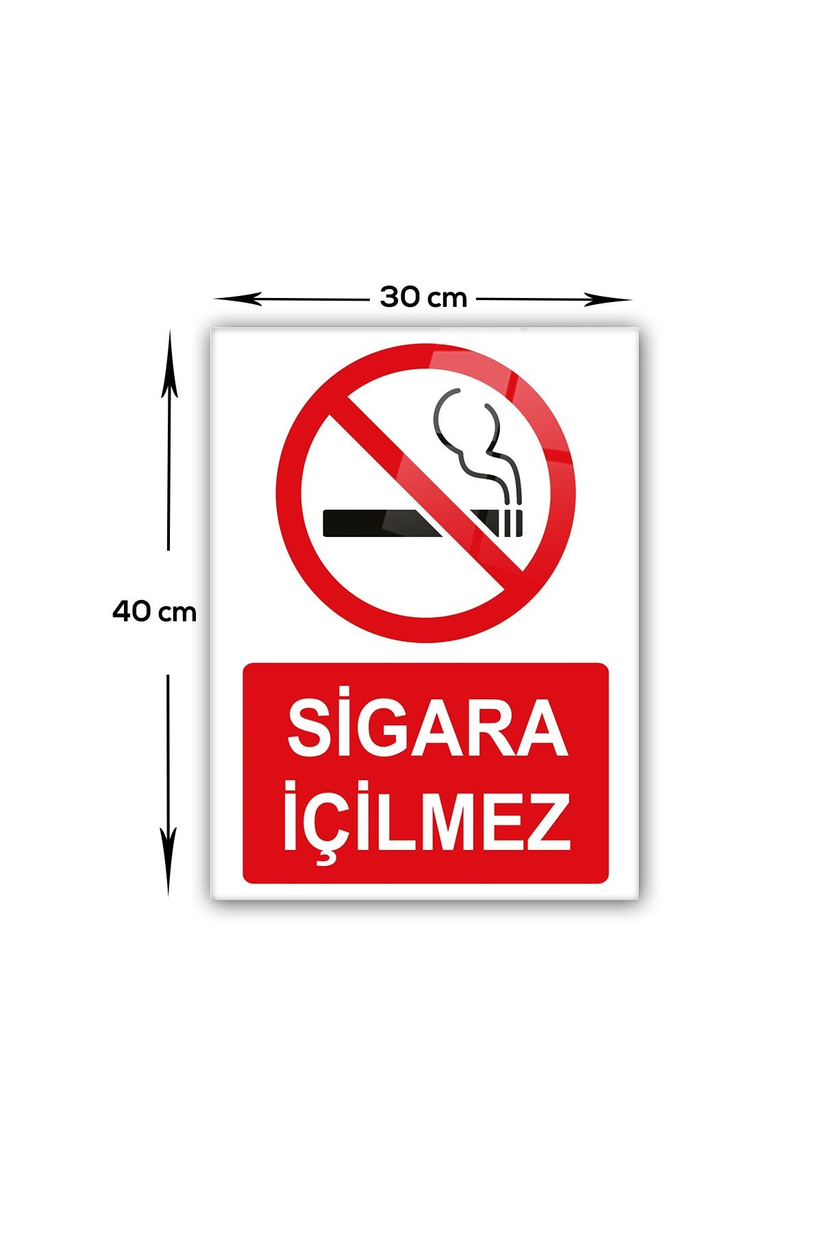 Cam Yönlendirme Levhası | Sigara İçilmez | 30cm x 40cm