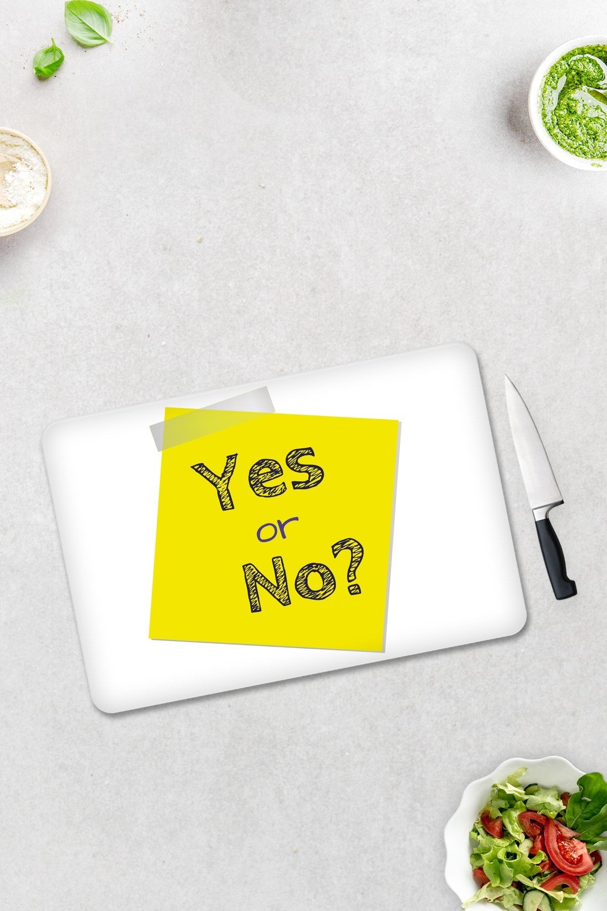 Yes Or No | Cam Kesme Tahtası - Cam Kesme Tablası | 30cm X 40cm