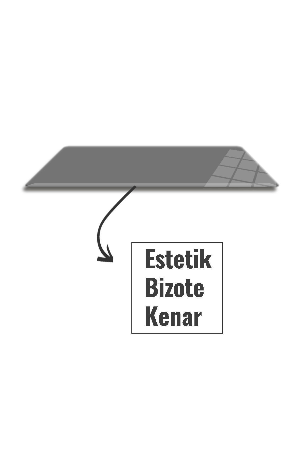 Cam Mouse Pad | Cam Masa Matı | Düz Renk - Gri | Large | 40cm X 80cm