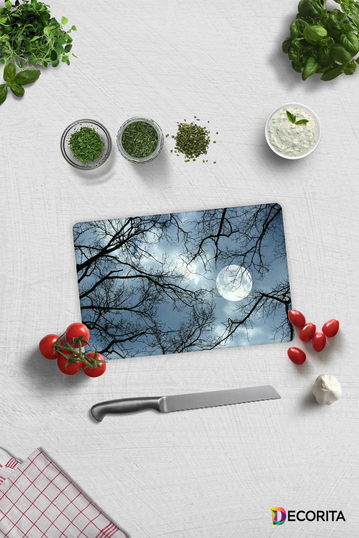 Gece Desen | Cam Kesme Tahtası - Cam Kesme Tablası | 20cm X 30cm