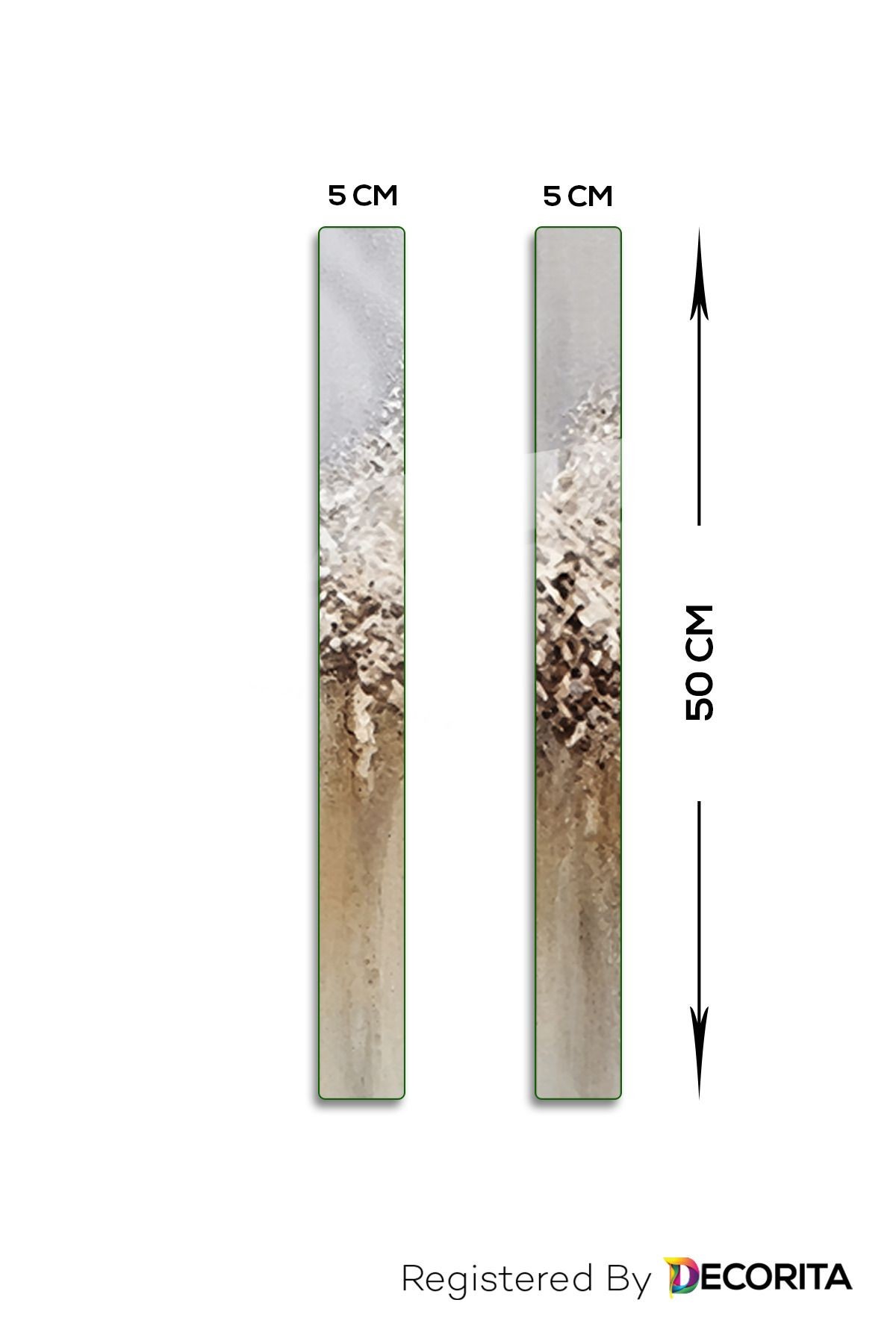 Cam Tablo | Romantik Seri | 3'lü Takım | Mistik Orman | 40cm x 60cm, 5cm x 50cm