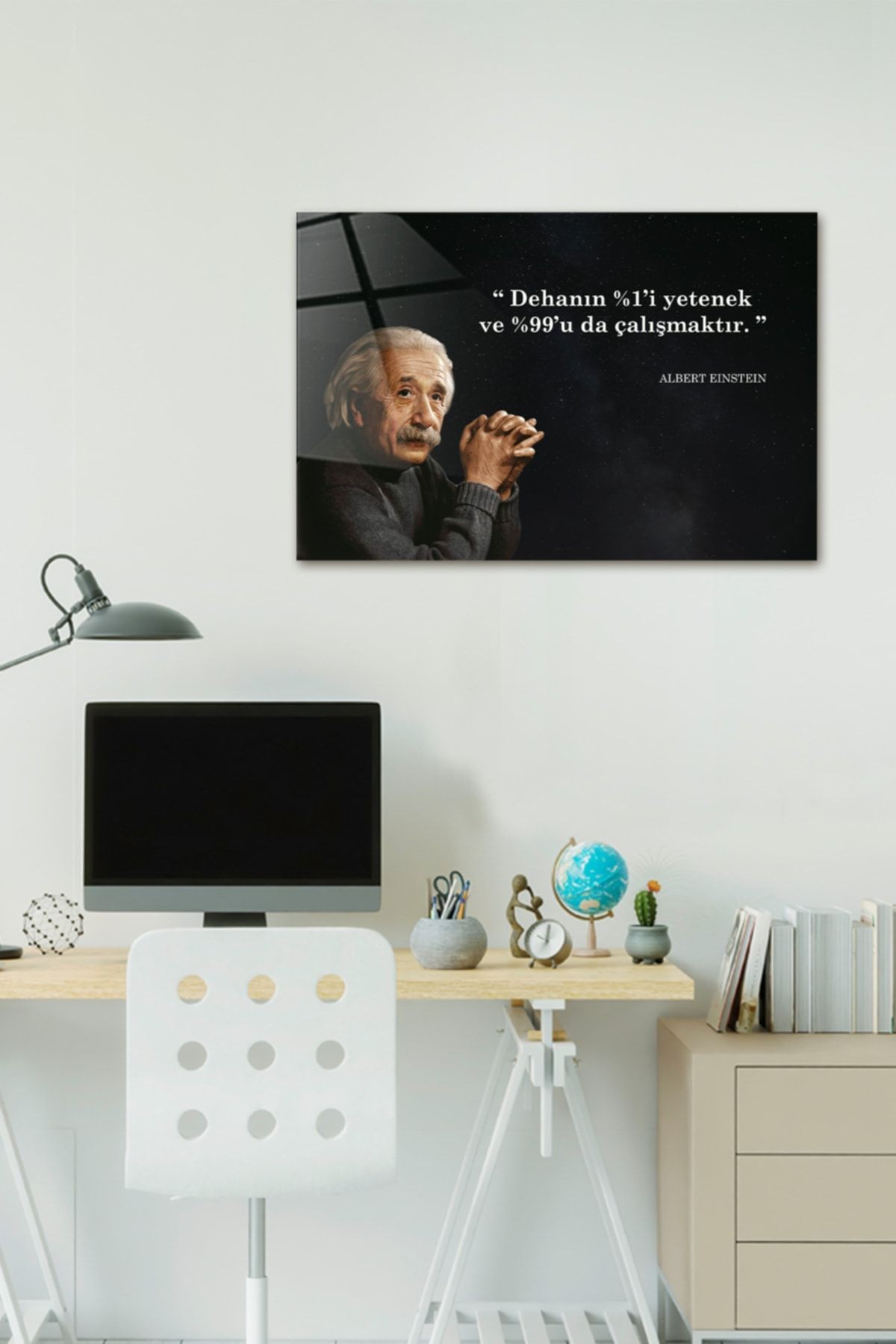 Einstein | Cam Tablo | Çalışmanın Önemi | 30cm X 40cm