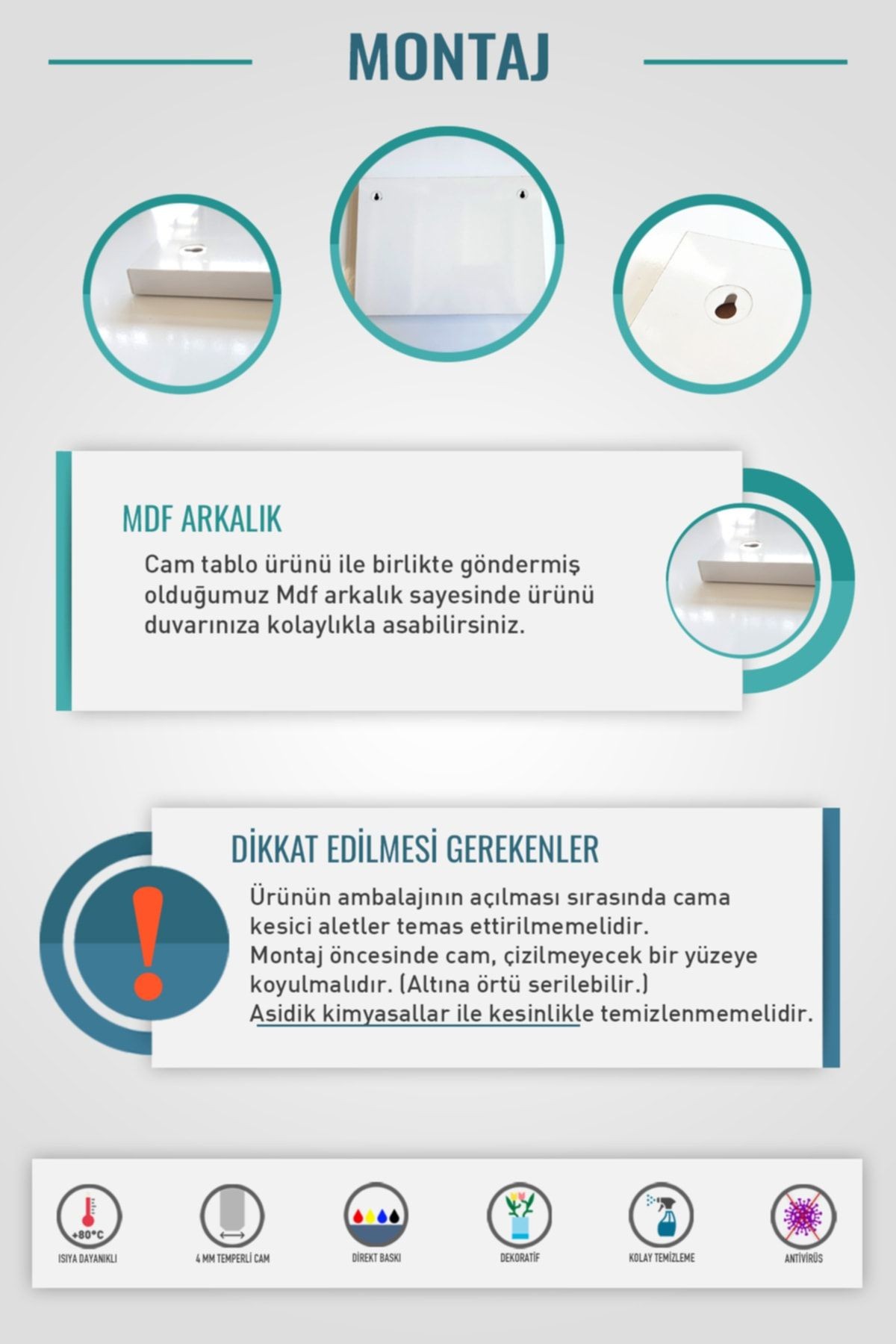 Okul | Cam Tablo | Hava Durumları | 40cm X 60cm