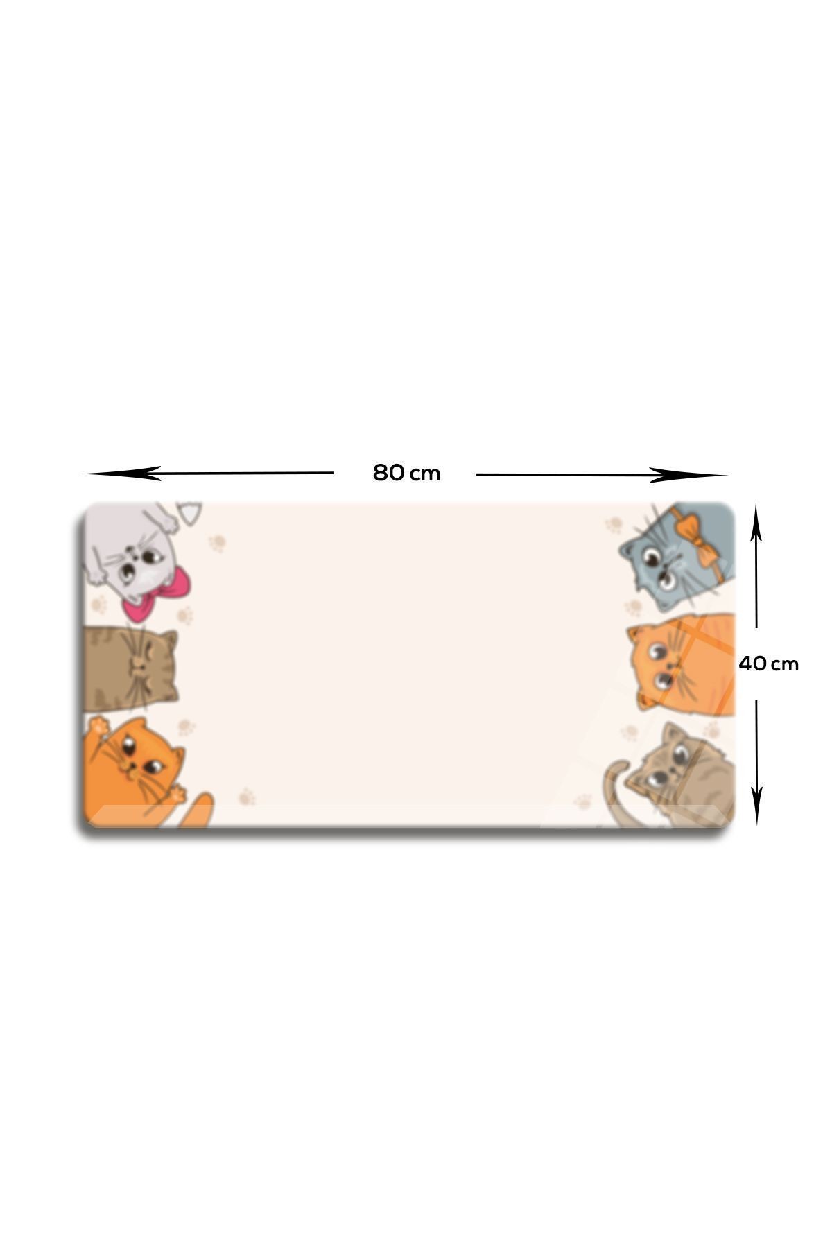 Cam Mouse Pad | Cam Masa Matı | Cat Mascot |