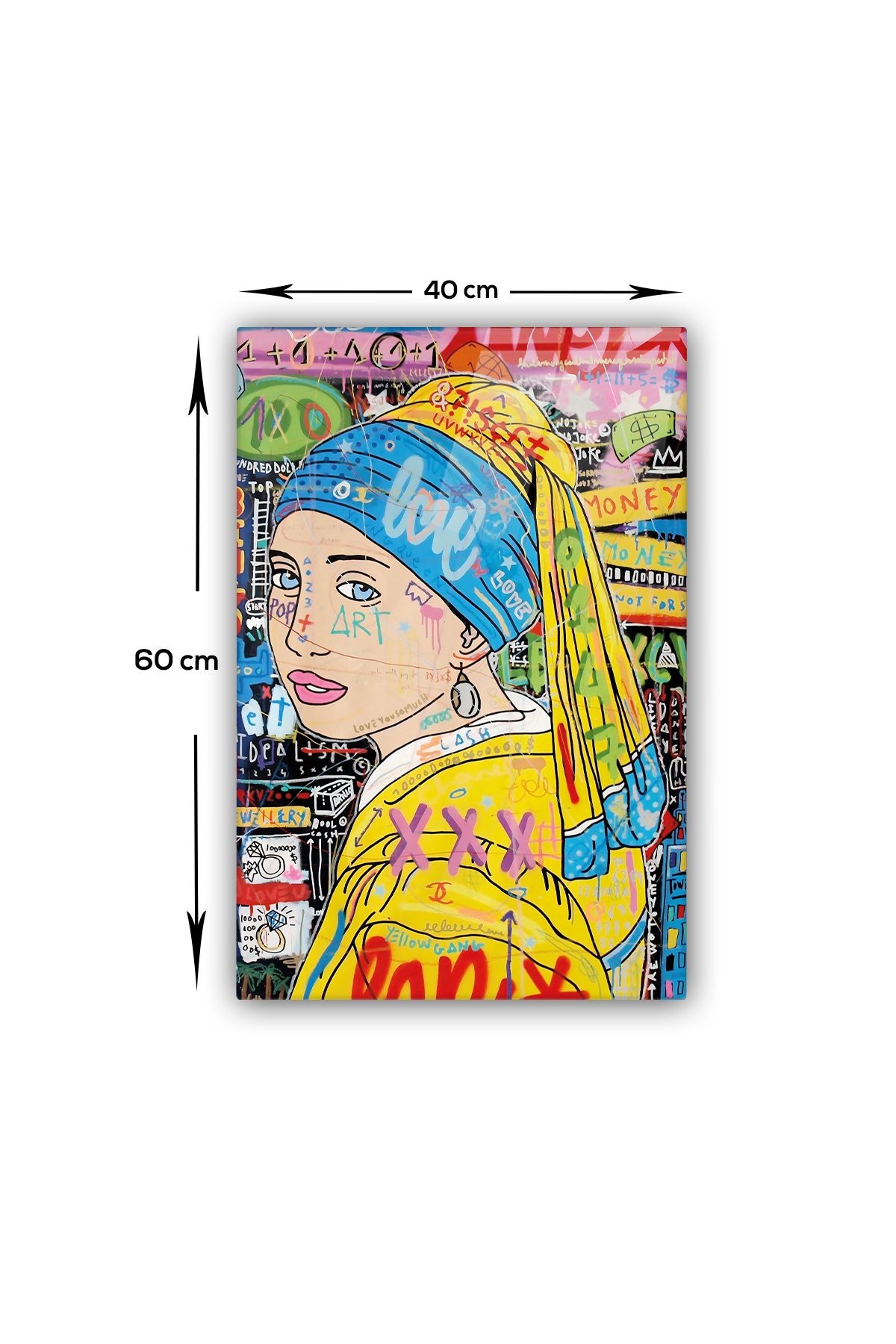 Cam Tablo | Popart Serisi | İnci Küpeli Kız |