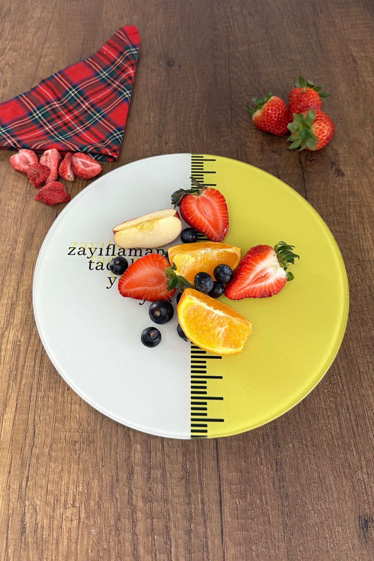 Cam Diyet Tabağı | Cam Sunum Tabağı | Zayıflamanın Tadı | Çap25cm